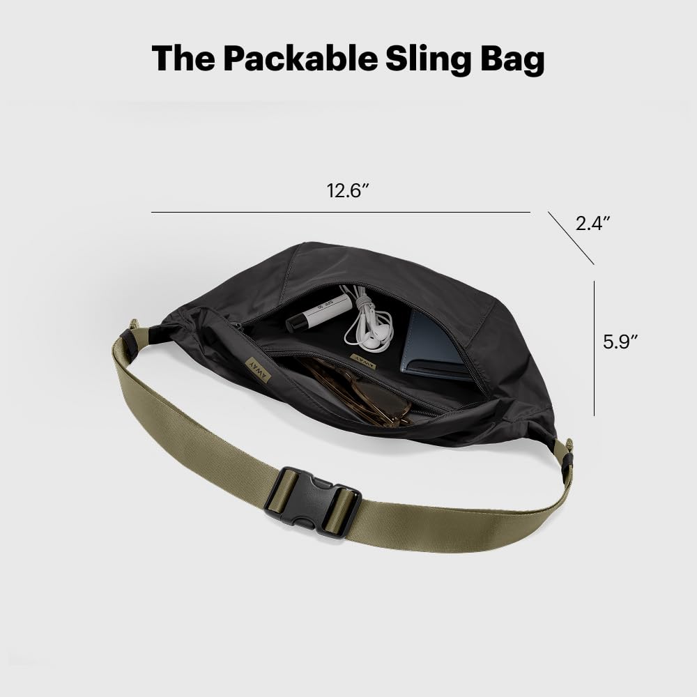 away-packable-sling-bag-lightweight-crossbody-waist-pack-for-travel-cayenne image 3