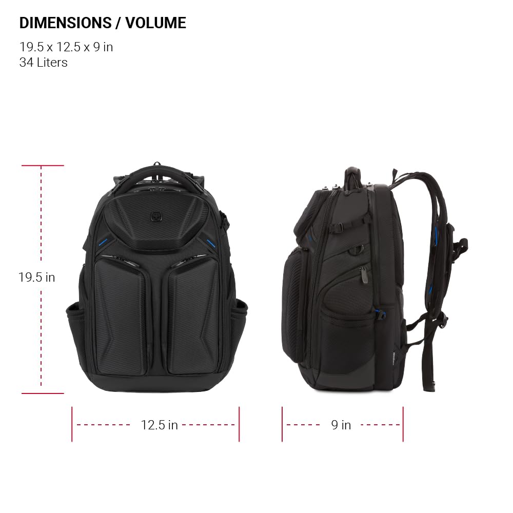 swissgear-gamer-elite-esports-laptop-backpack-tsa-friendly-with-usb-port-fits-17 image 6