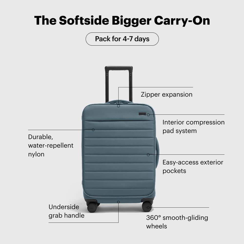 away-bigger-carry-on-luggage-23-inch-expandable-softside-suitcase-with-360-spinn image 3