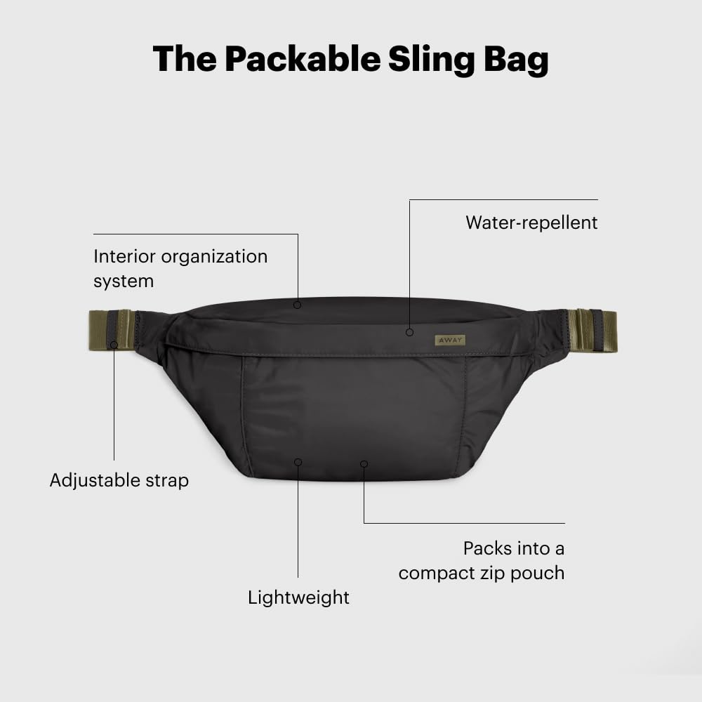 away-packable-sling-bag-lightweight-crossbody-waist-pack-for-travel-cayenne image 2
