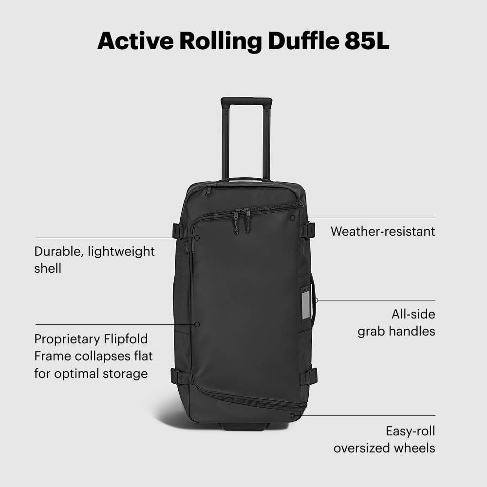 away-active-rolling-duffle-85l-wheeled-travel-duffel-with-adjustable-handle-jet- image 3