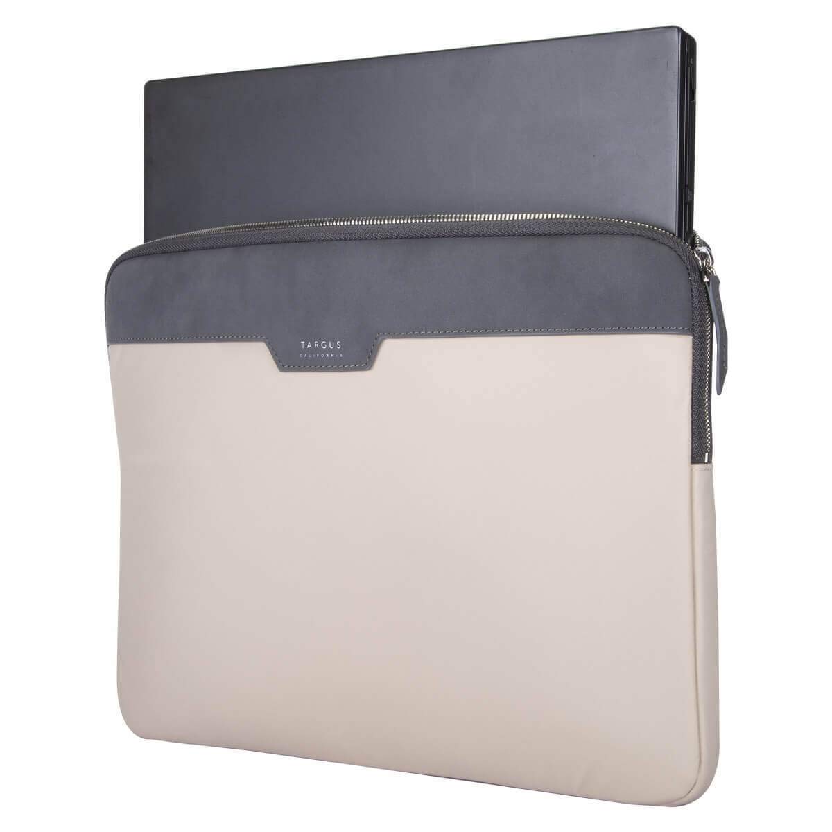 targus-newport-11-12-inch-laptop-sleeve-with-durable-water-repellent-nylon-tan-t image 5