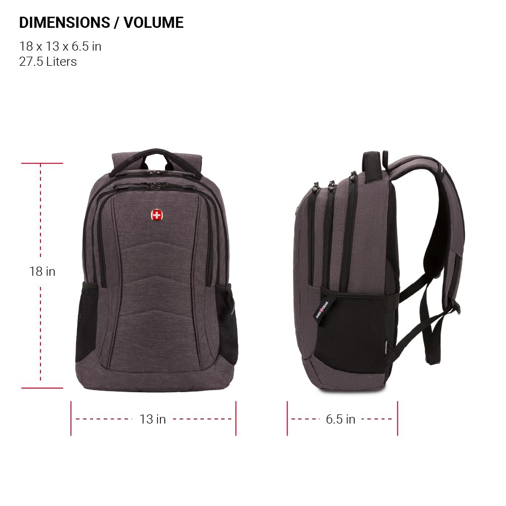 swissgear-5668-laptop-backpack-dark-gray-heather-18-25-in image 5