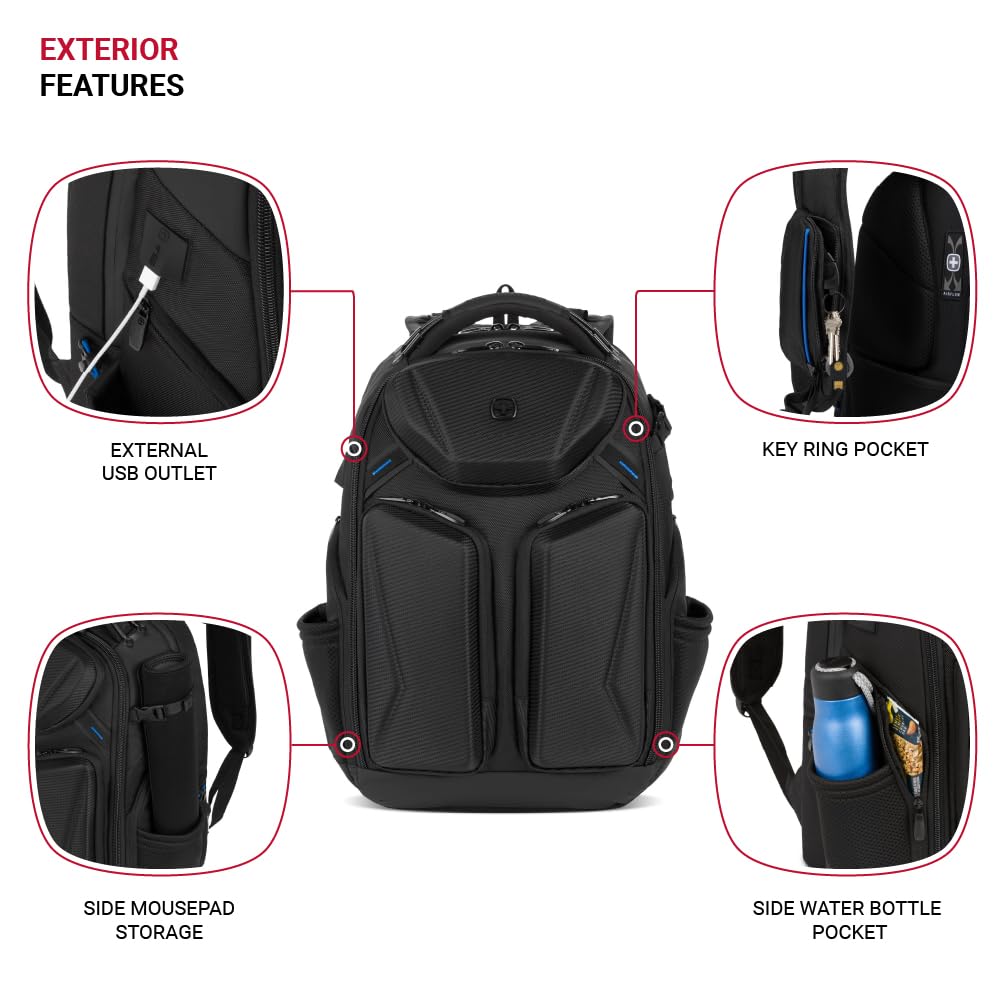 swissgear-gamer-elite-esports-laptop-backpack-tsa-friendly-with-usb-port-fits-17 image 3