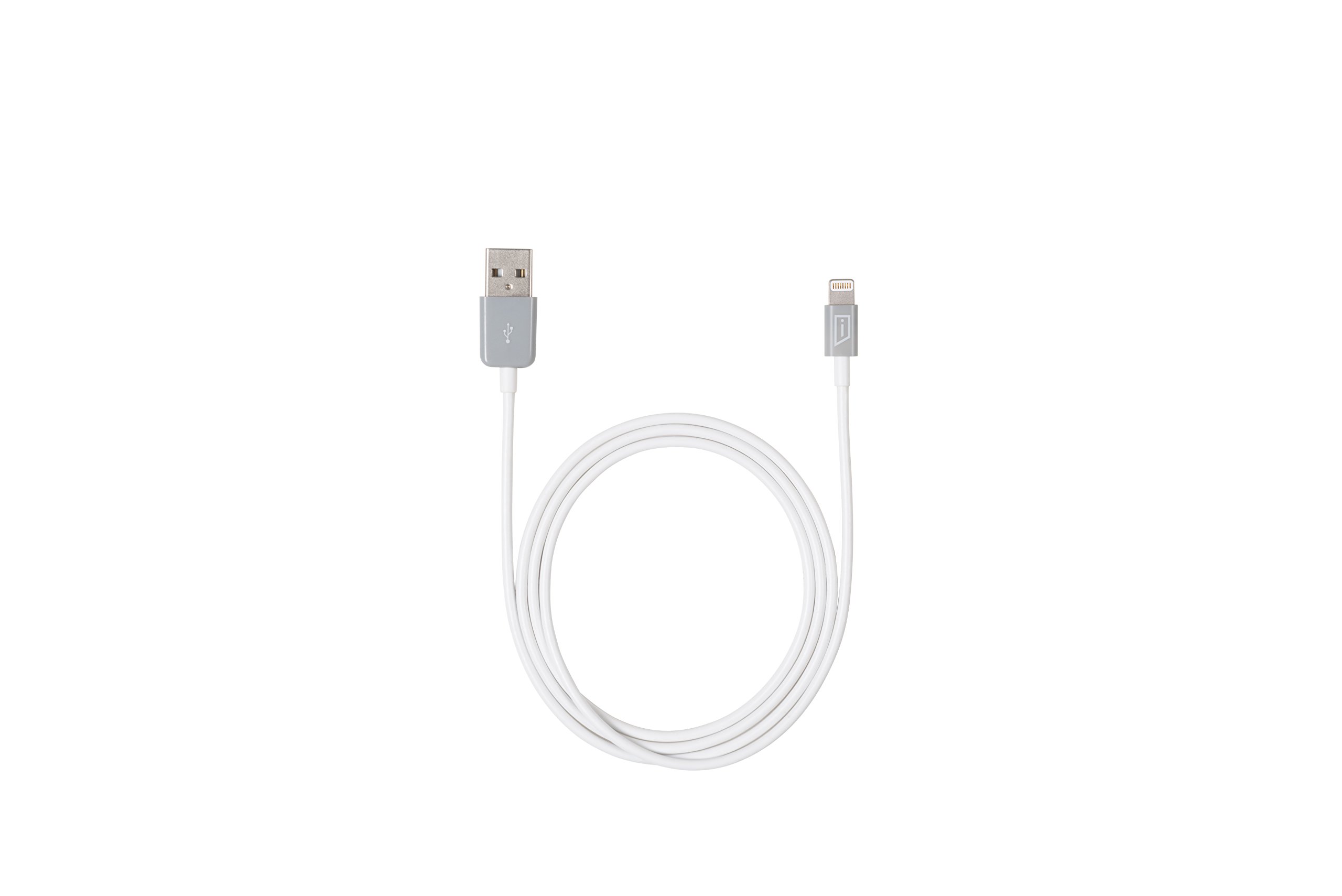 targus-apple-certified-lightning-sync-charge-cable-3-3-ft-white-grey image 1
