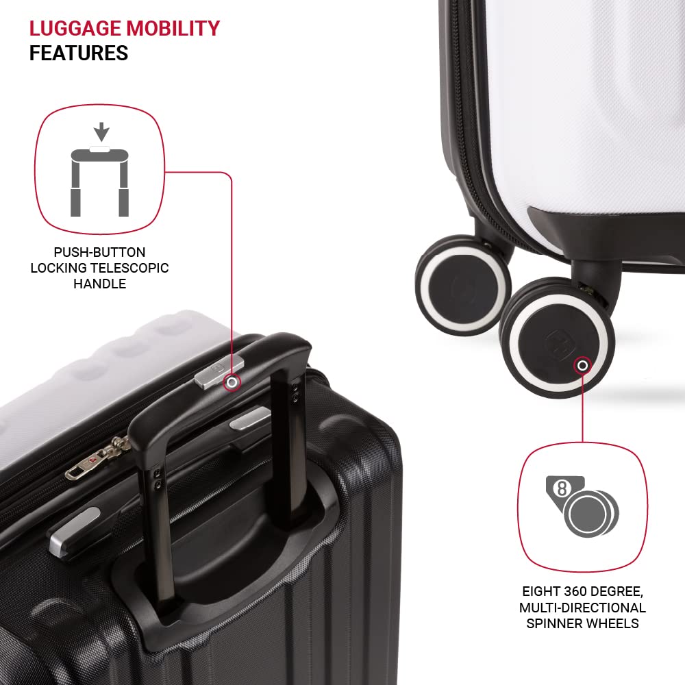 swissgear-8028-hardside-expandable-spinner-luggage-black-white-checked-large-28- image 2