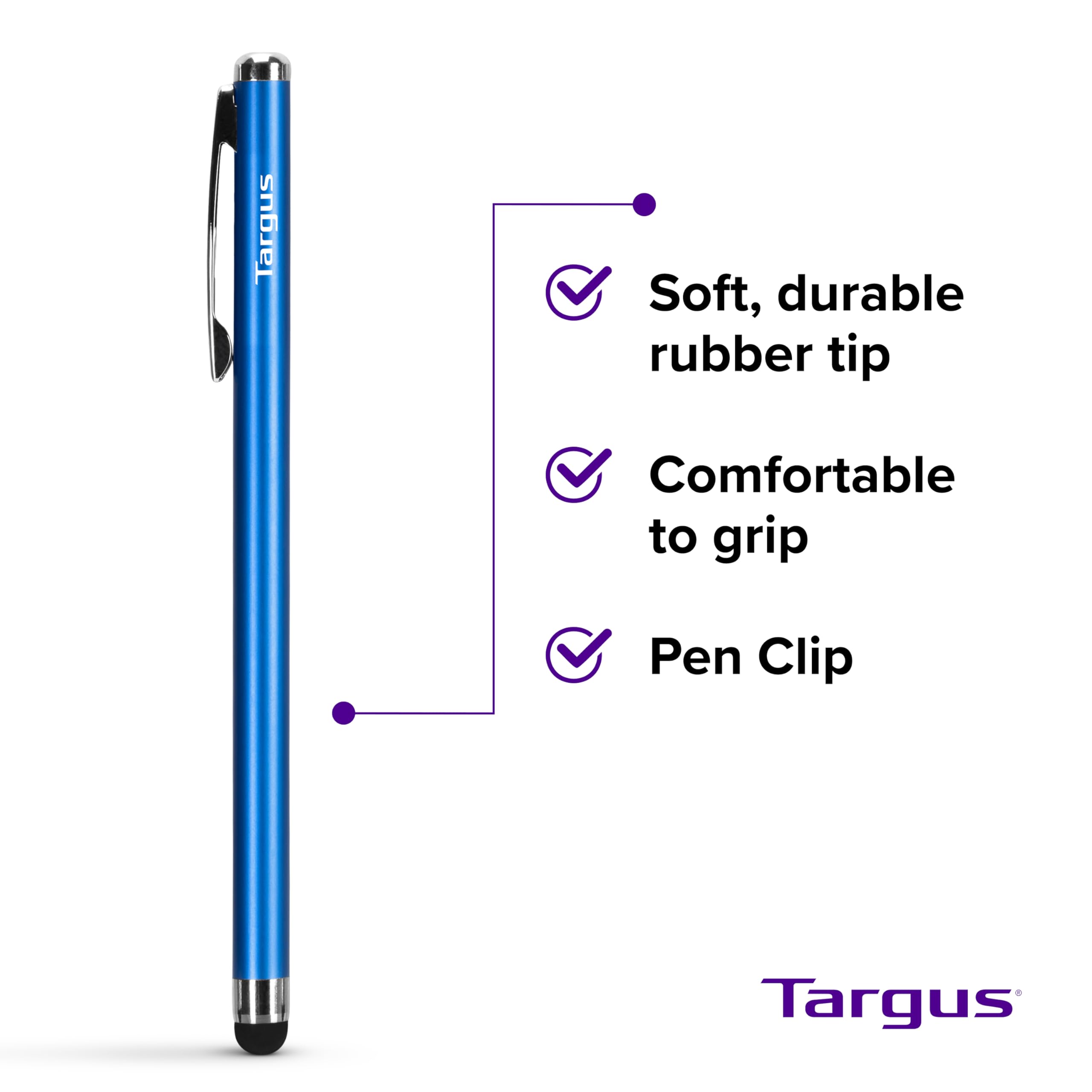 targus-slim-stylus-for-tablets-smartphones-metallic-blue-amm1203us image 2