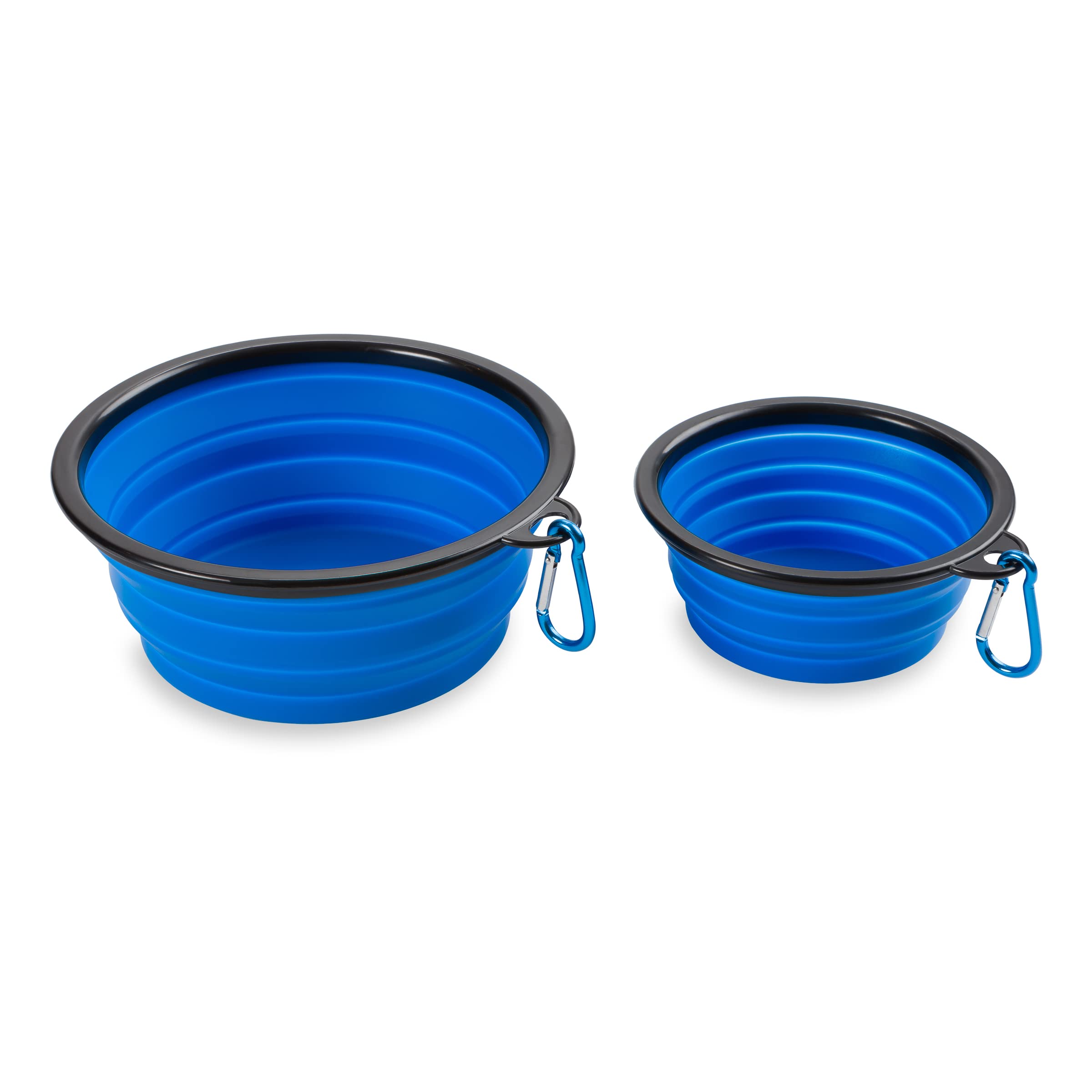 swissgear-3335-2-pack-collapsible-dog-bowls-for-travel-with-can-lid-set-blue image 3