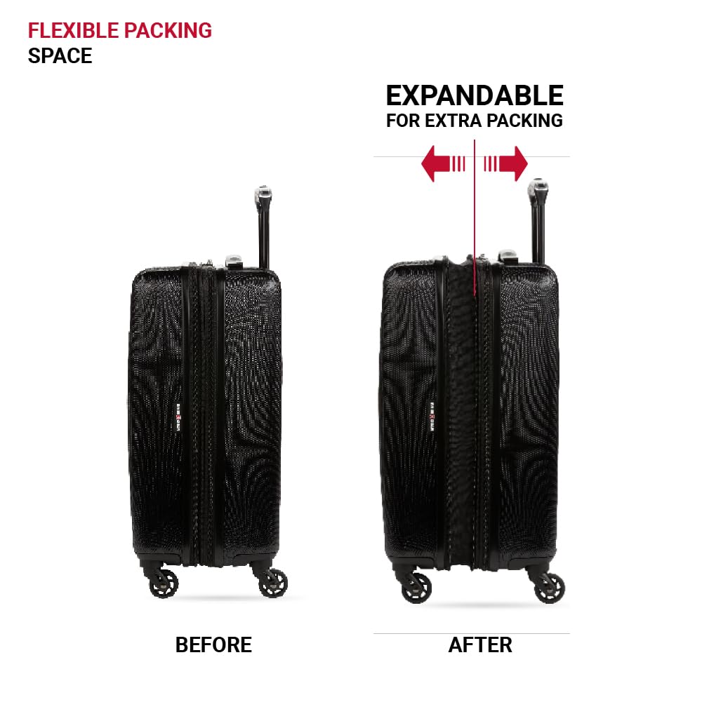 swissgear-8018-expandable-hardside-luggage-set-3-piece-20-24-27-with-spinner-whe image 7