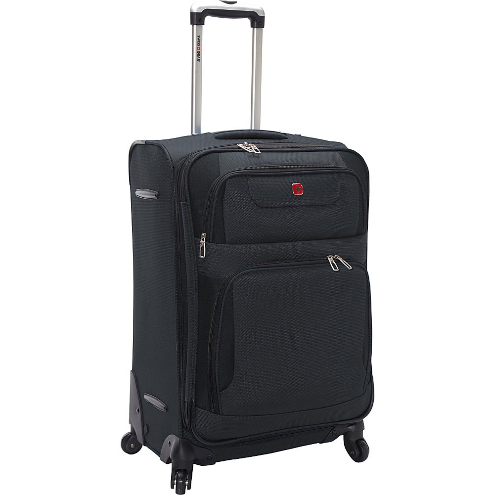swissgear-maggiore-softside-expandable-spinner-luggage-grey-checked-medium-24-in image 1