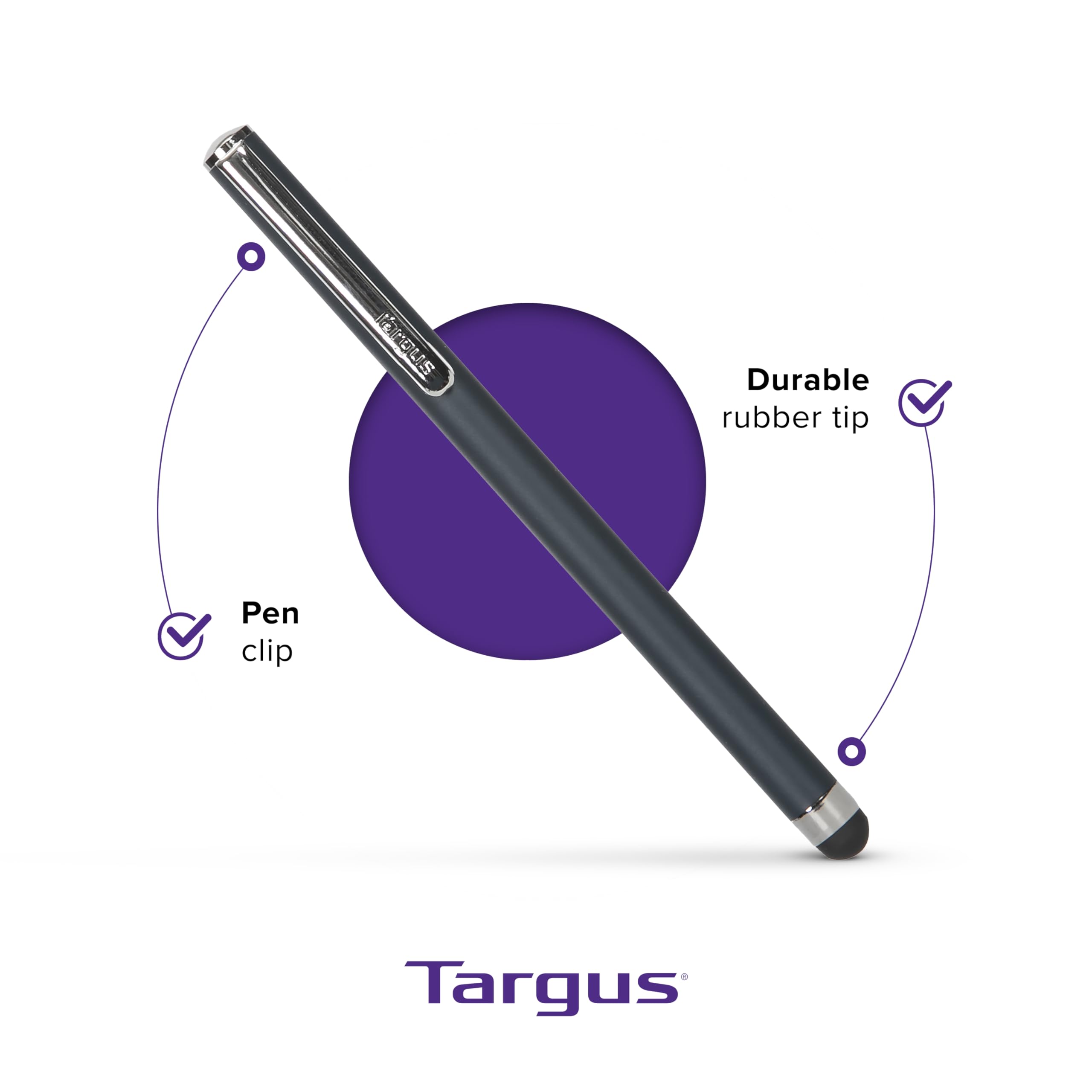 targus-amm01tbus-stylus-pen-for-capacitive-touchscreens-universal-rubber-tip-no- image 4