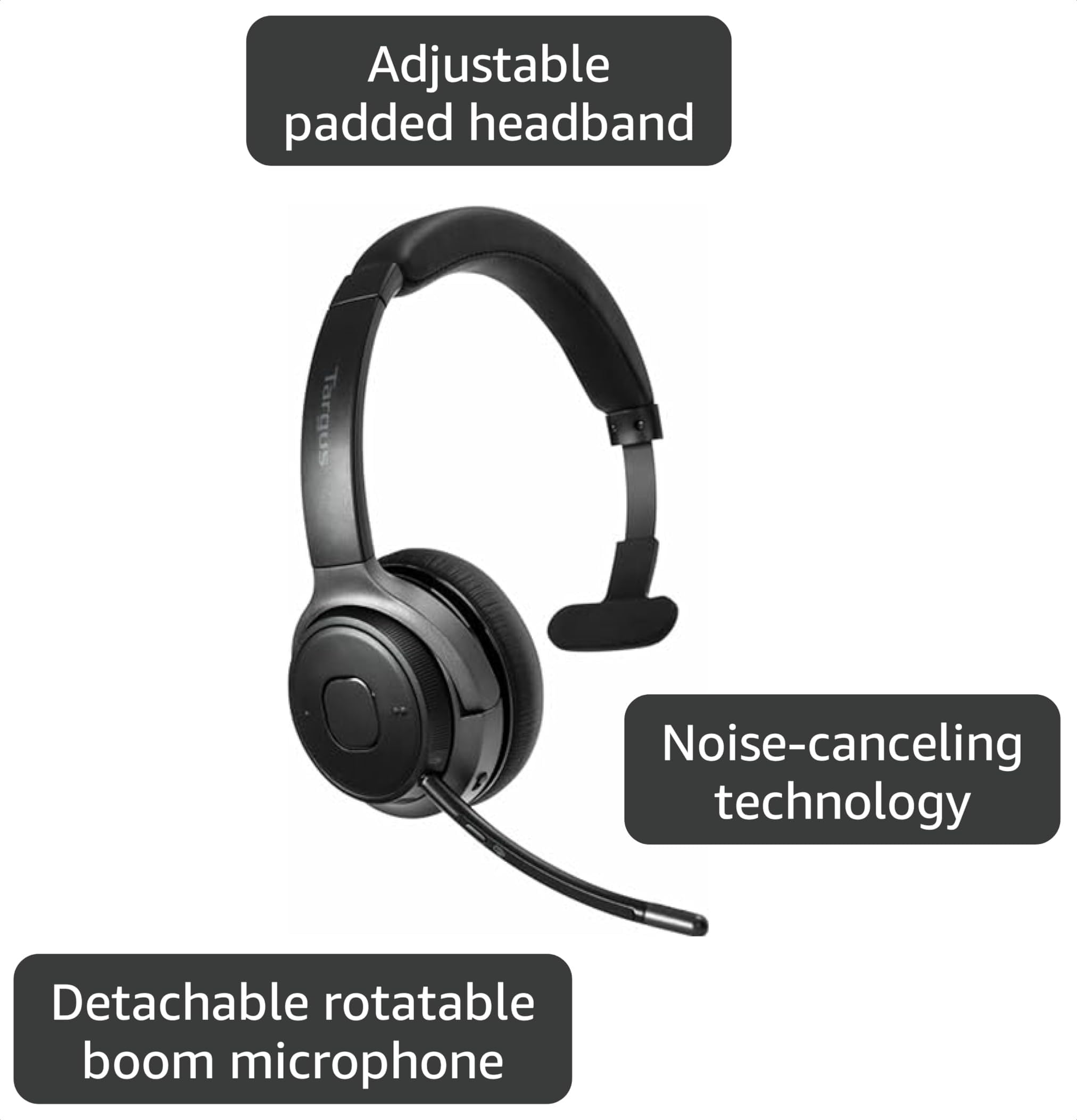 targus-wireless-bluetooth-mono-headset-detachable-mic-noise-canceling-20-hours-t image 3