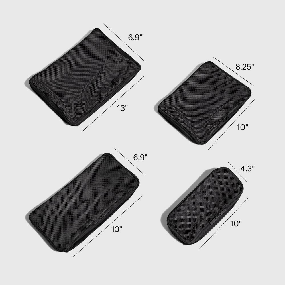 away-insider-packing-cubes-set-of-4-lightweight-travel-organizers-jet-black image 2