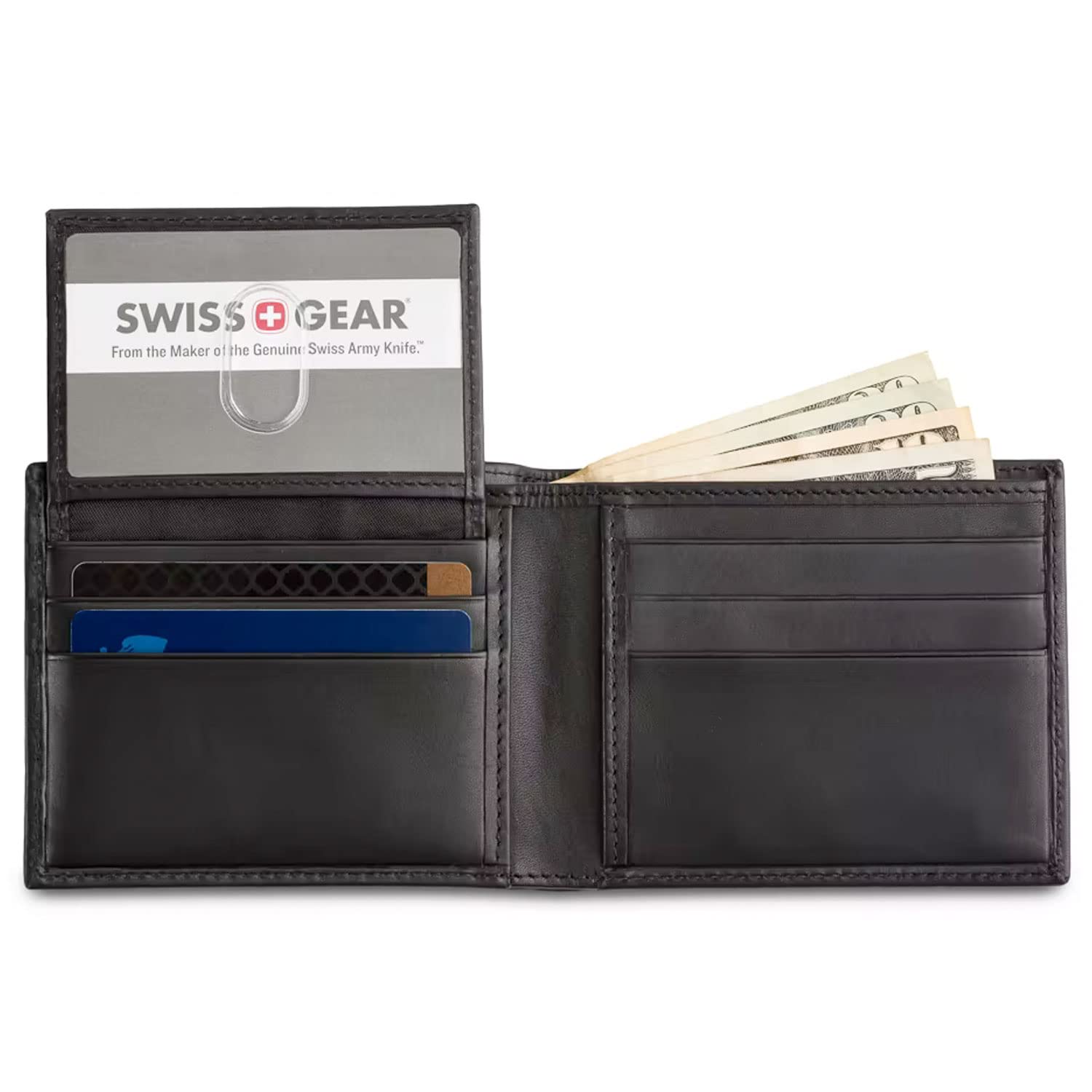 swissgear-genuine-napa-leather-slim-passcase-wallet-black image 3
