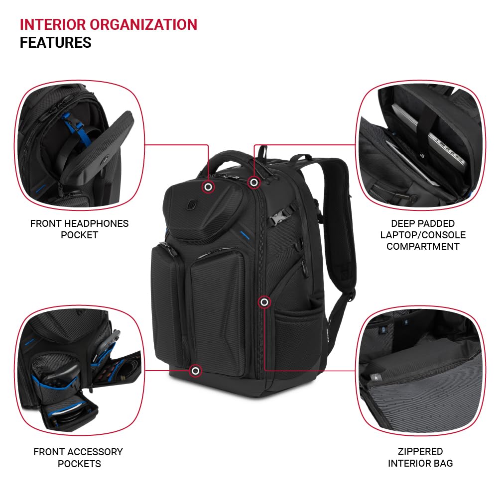 swissgear-gamer-elite-esports-laptop-backpack-tsa-friendly-with-usb-port-fits-17 image 4