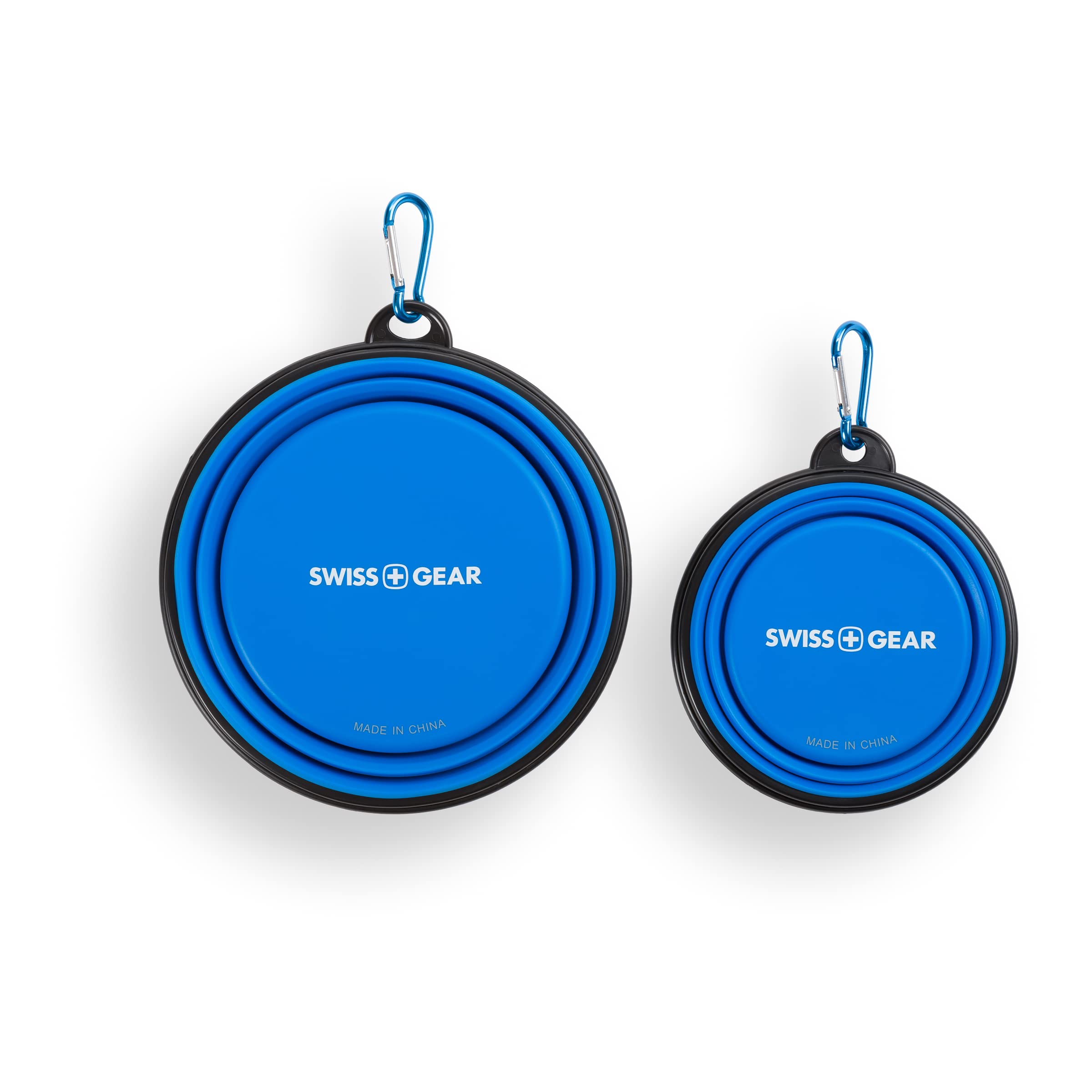 swissgear-3335-2-pack-collapsible-dog-bowls-for-travel-with-can-lid-set-blue image 2