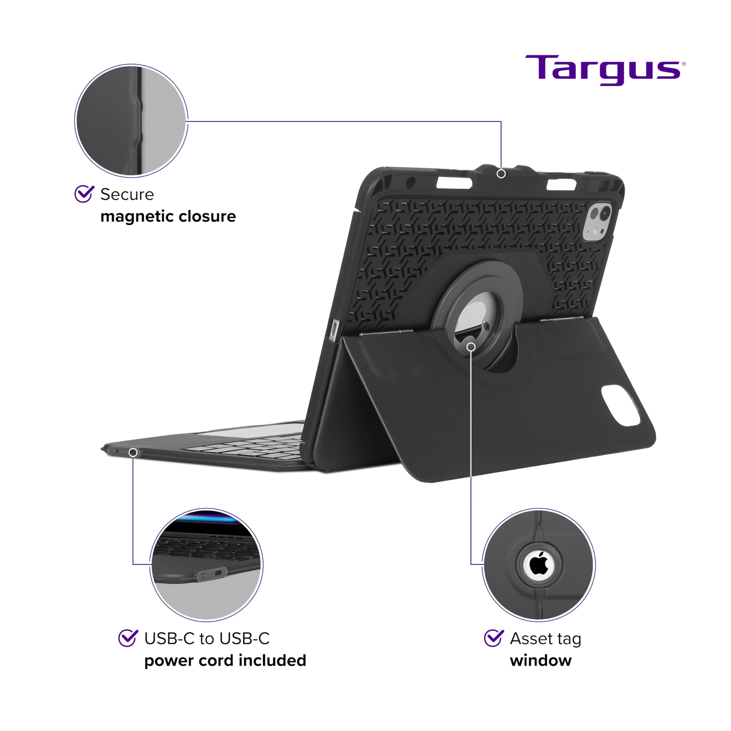 targus-versavu-bluetooth-keyboard-case-for-ipad-pro-11-inch-m4-thz988us image 6