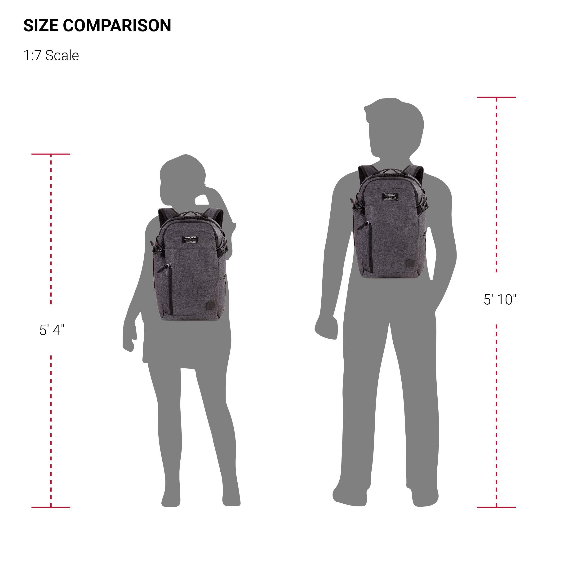 swissgear-hybrid-travel-laptop-backpack-heather-grey-18-24-6l image 6