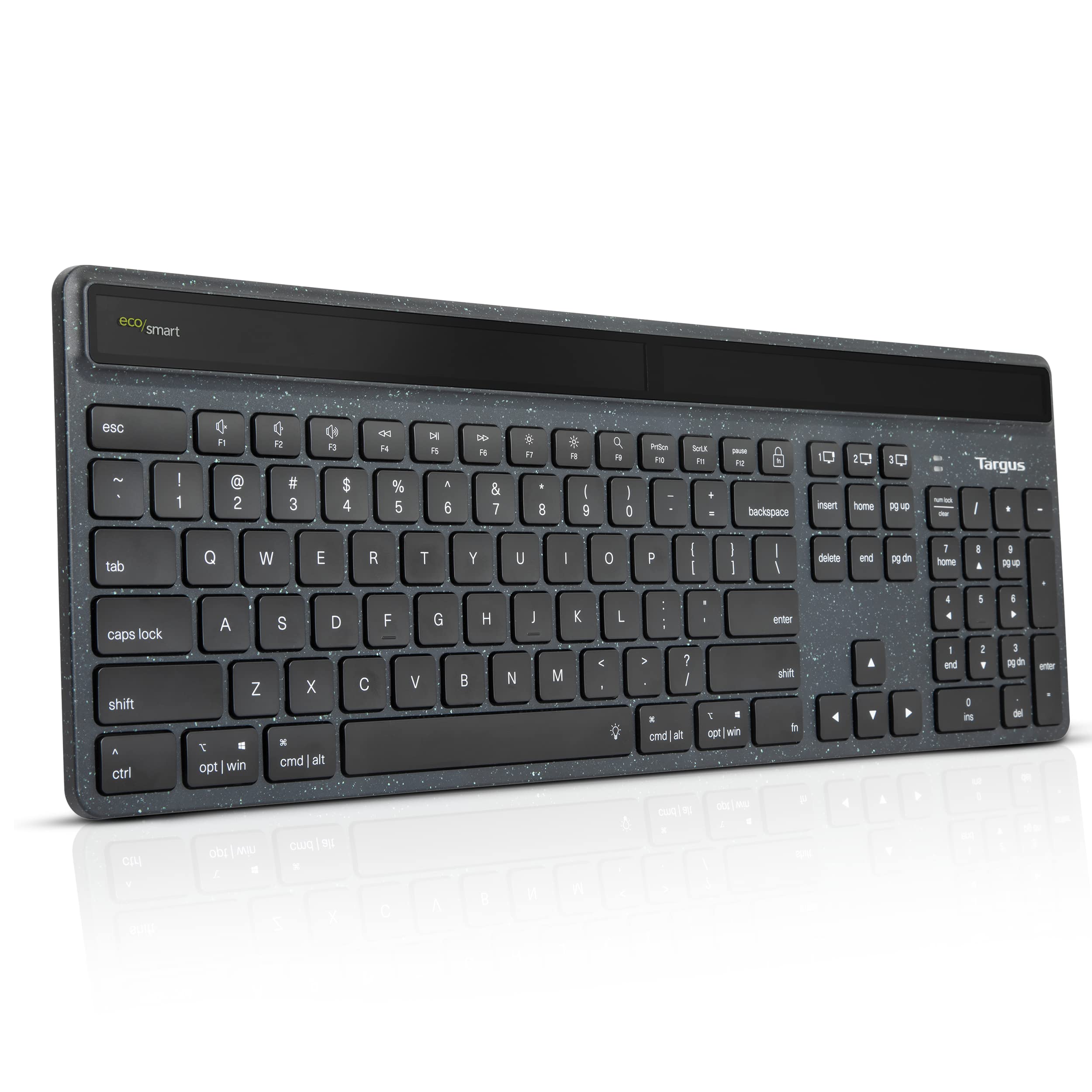 targus-full-size-sustainable-ecosmart-bluetooth-keyboard-akb868us-solar-powered- image 1