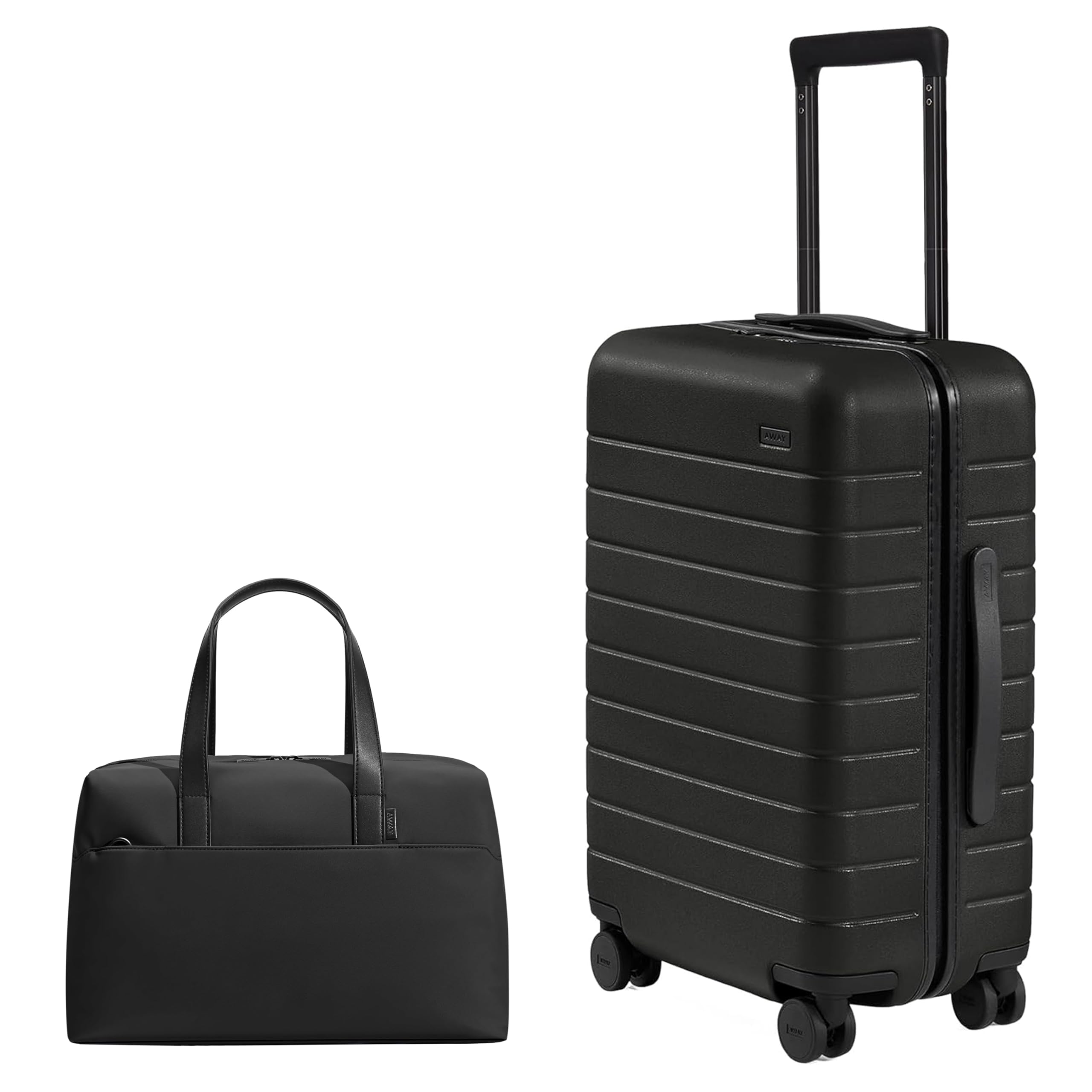 away-travel-duo-carry-on-suitcase-everywhere-bag-set-jet-black-seamless-travel-o image 1
