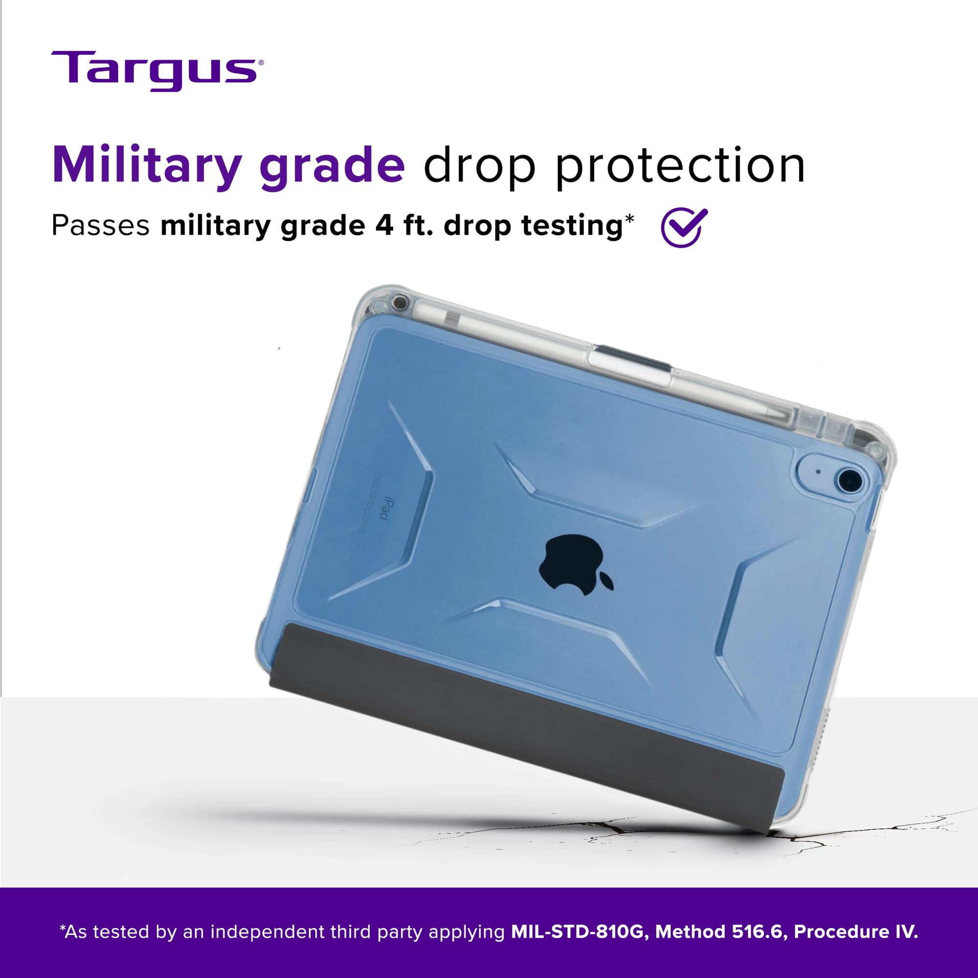 targus-pro-tek-clear-case-for-10-9-apple-ipad-10th-gen-thd935gl-military-grade-p image 2