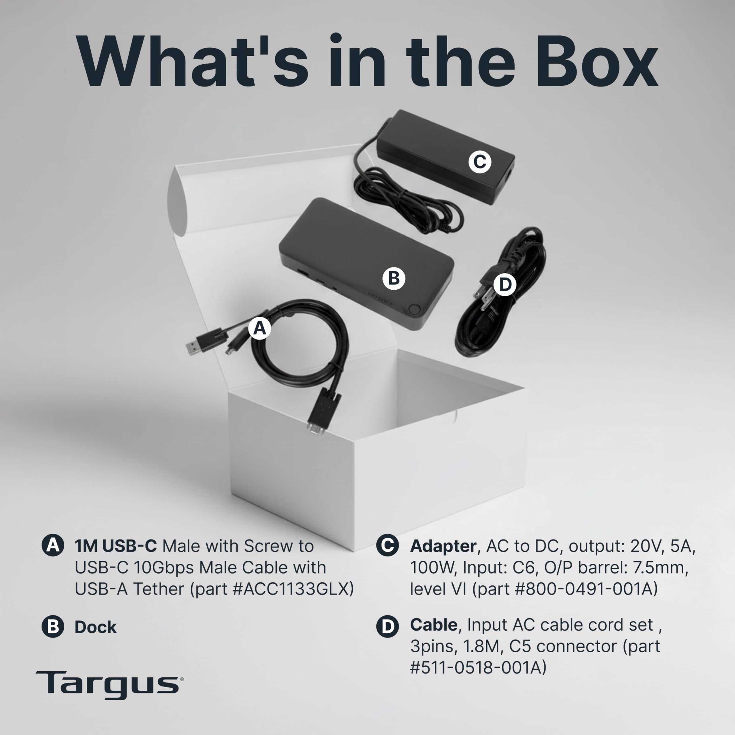 targus-universal-usb-c-docking-station-dock316usz-dual-displayport-4k-100w-power image 7