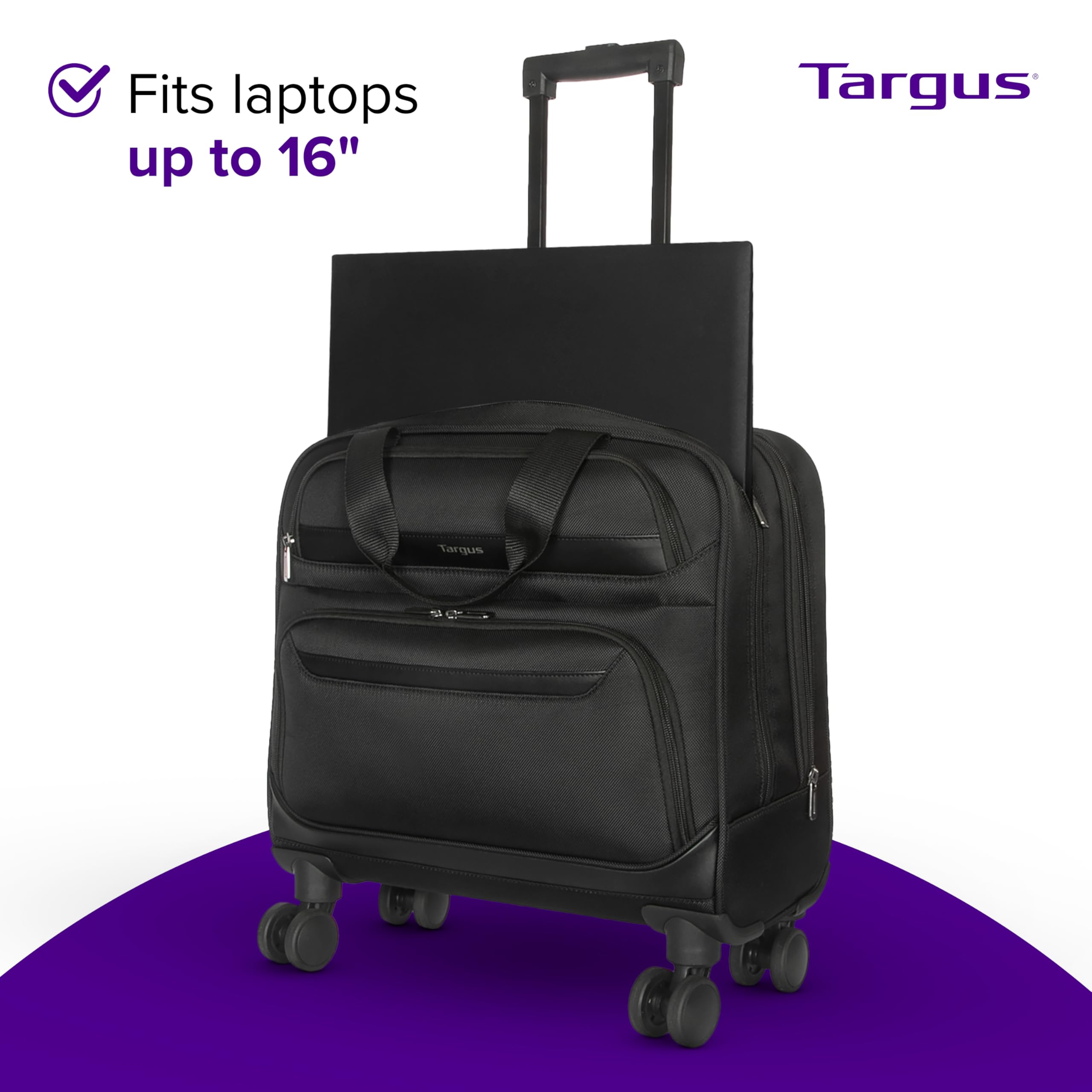 targus-16-transit-4-wheel-rolling-laptop-bag-tbr044gl-spacious-carry-on-with-360 image 3