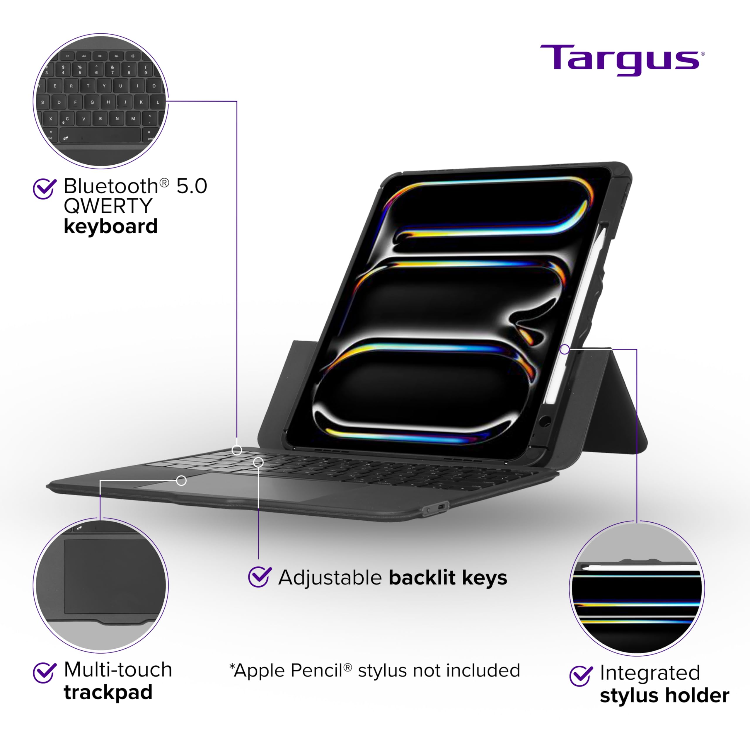 targus-versavu-bluetooth-keyboard-case-for-ipad-pro-13-inch-m4-backlit-keys-mult image 3