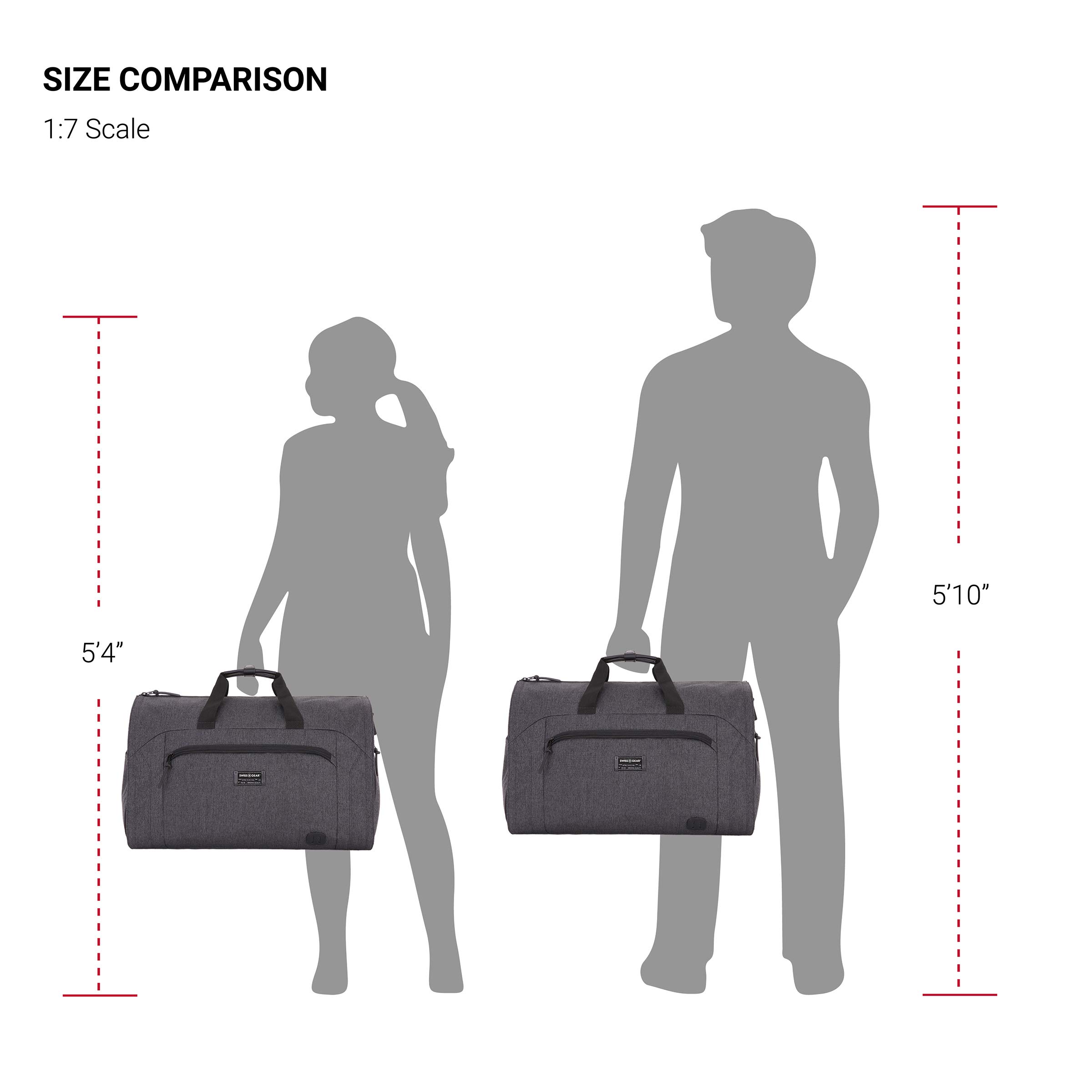 swissgear-23-folding-garment-duffel-bag-with-suit-carrier-heather-grey image 5