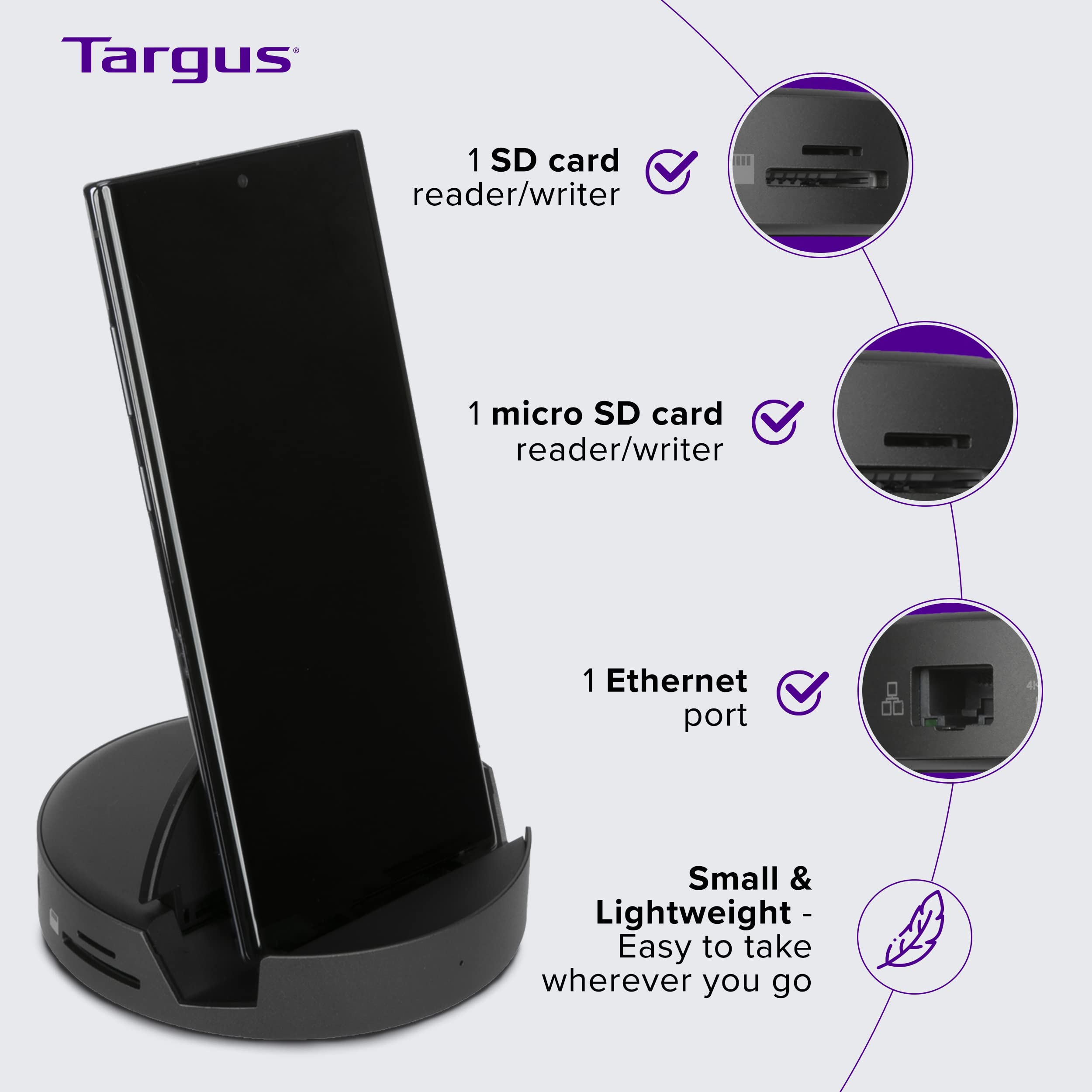 targus-awu420gl-universal-usb-c-phone-docking-station-for-samsung-dex-and-dp-alt image 3