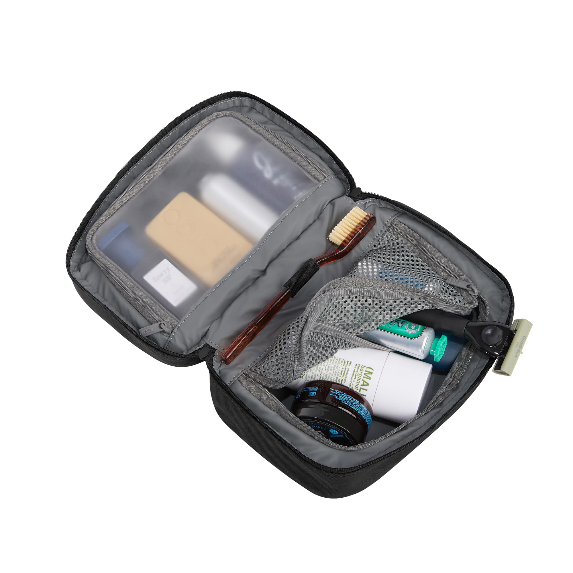 away-small-toiletry-bag-water-repellent-travel-toiletry-bag-with-clamshell-openi image 3
