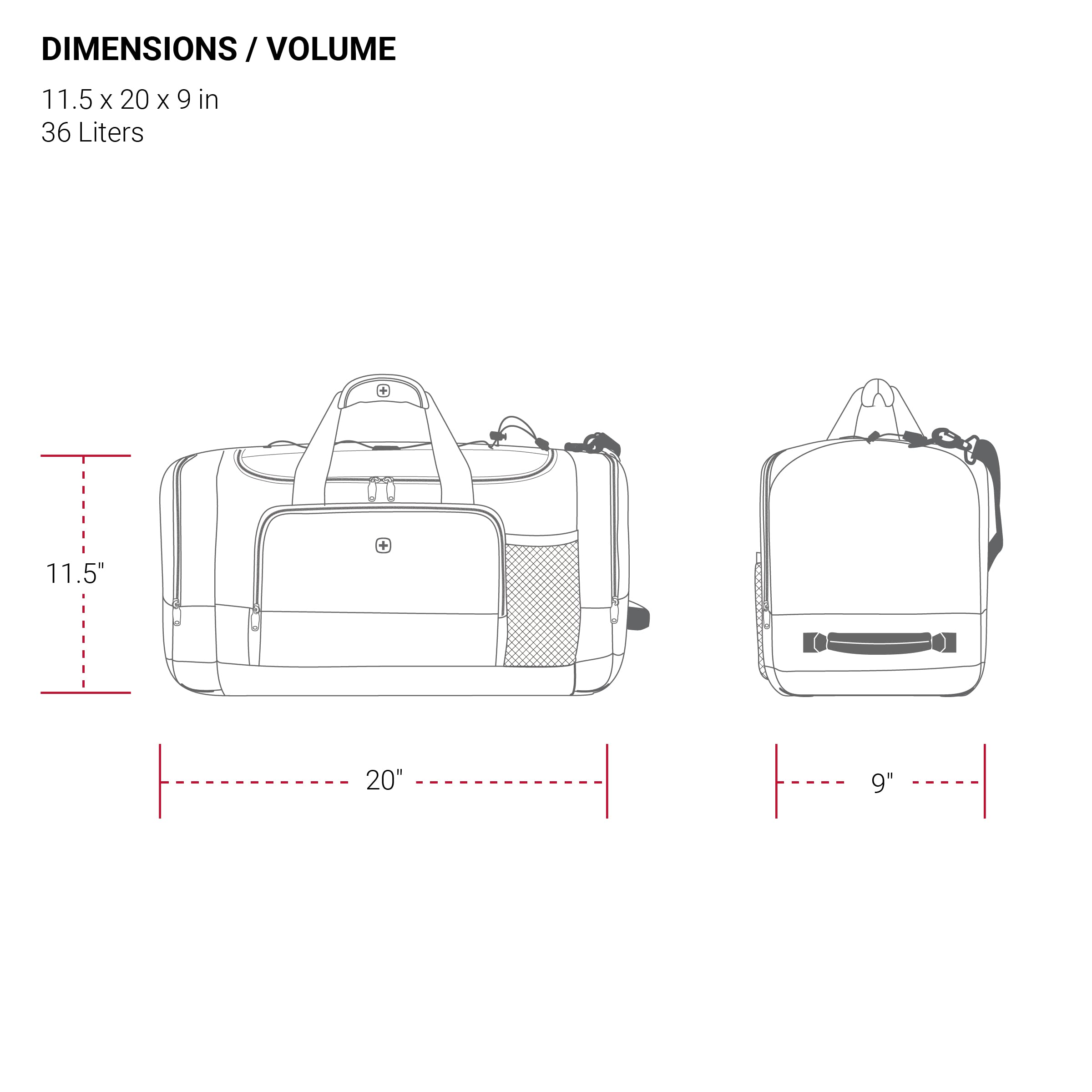swissgear-apex-duffle-bag-for-travel-and-gym-with-bungee-cord-system image 4