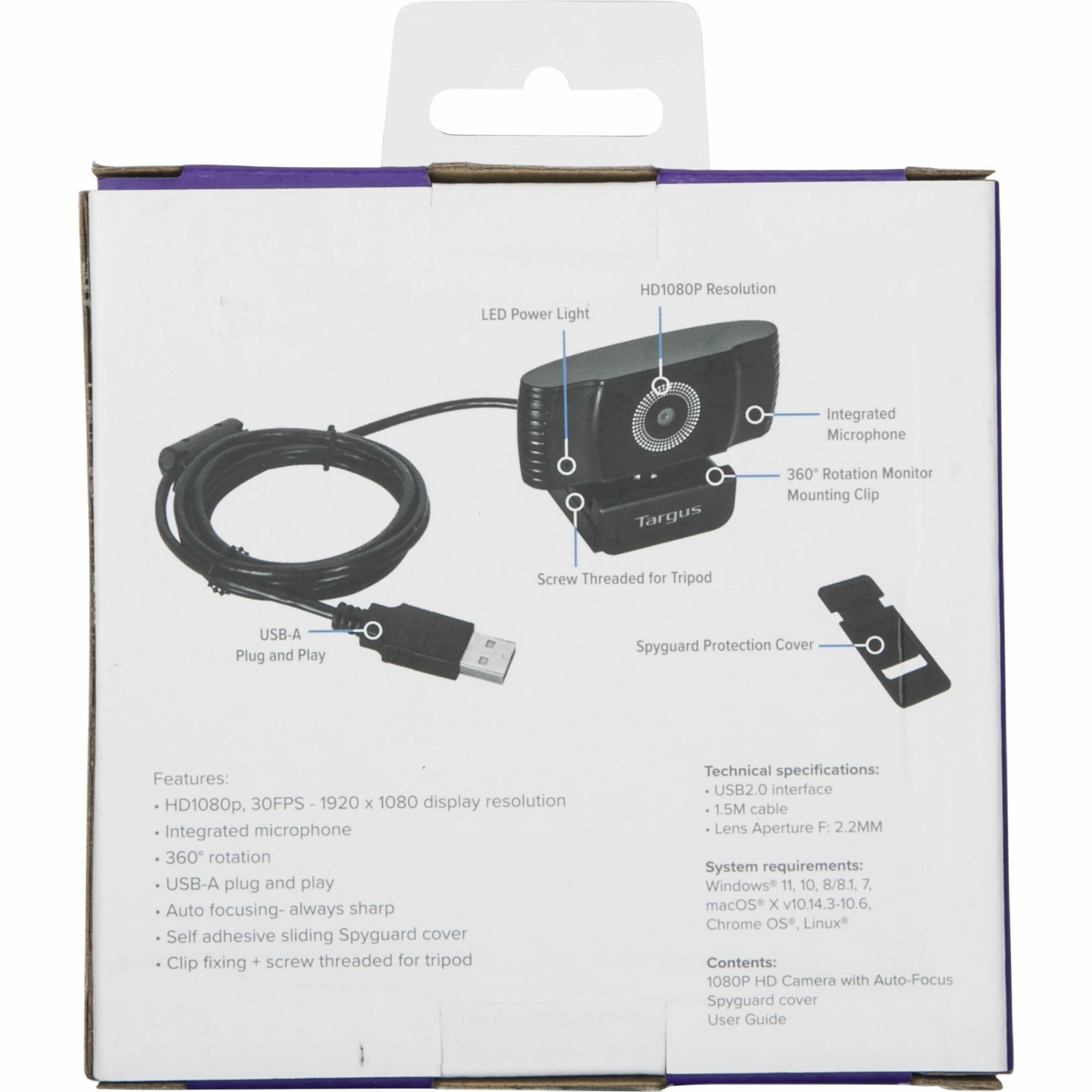 targus-hd-webcam-plus-with-auto-focus-full-hd-1080p-360-rotation-built-in-stereo image 4