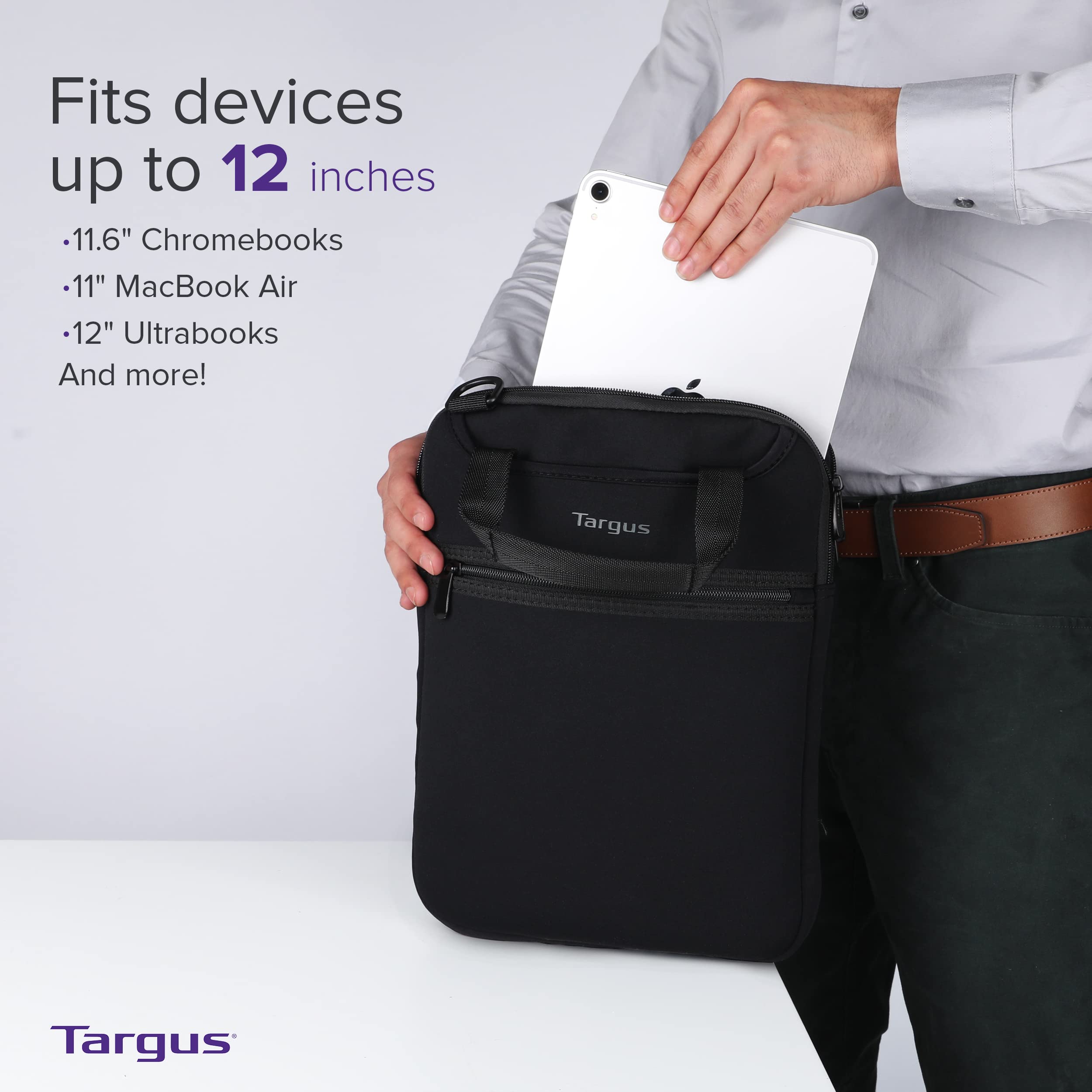 targus-12-vertical-slipcase-with-hideaway-handles-tss912 image 5