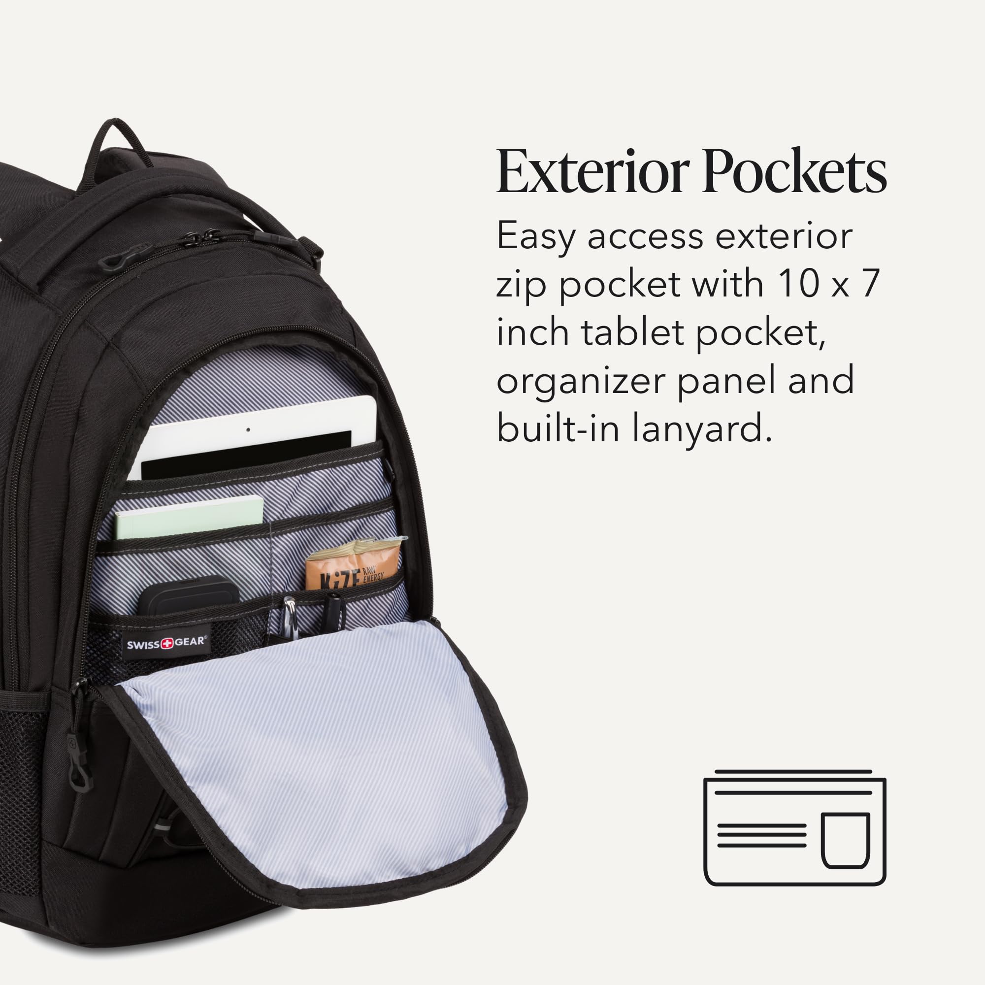 swissgear-bungee-core-laptop-backpack-fits-13-laptops-26l-black image 3