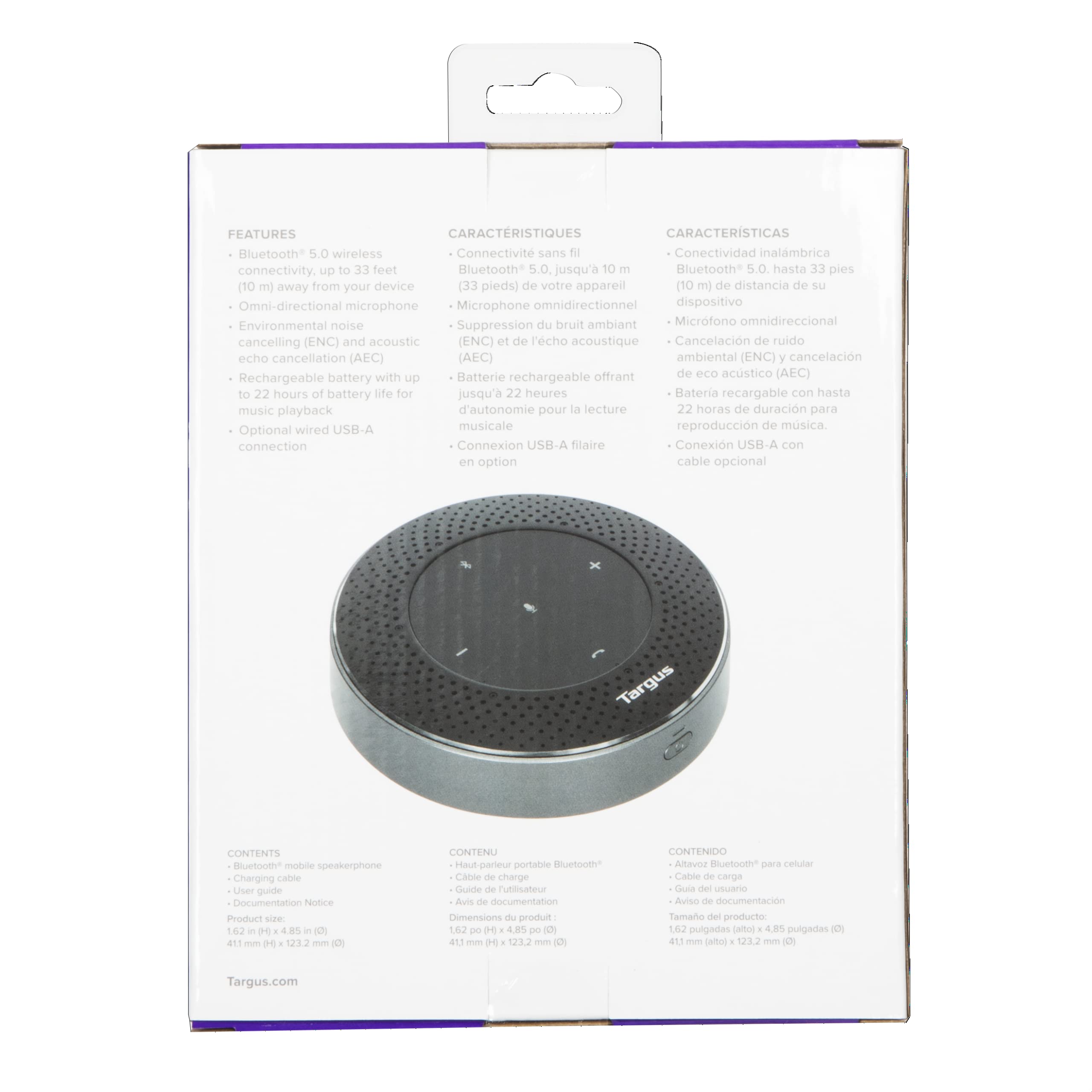 targus-bluetooth-speakerphone-aem105gl-portable-with-360-mics-13-hour-battery-us image 5