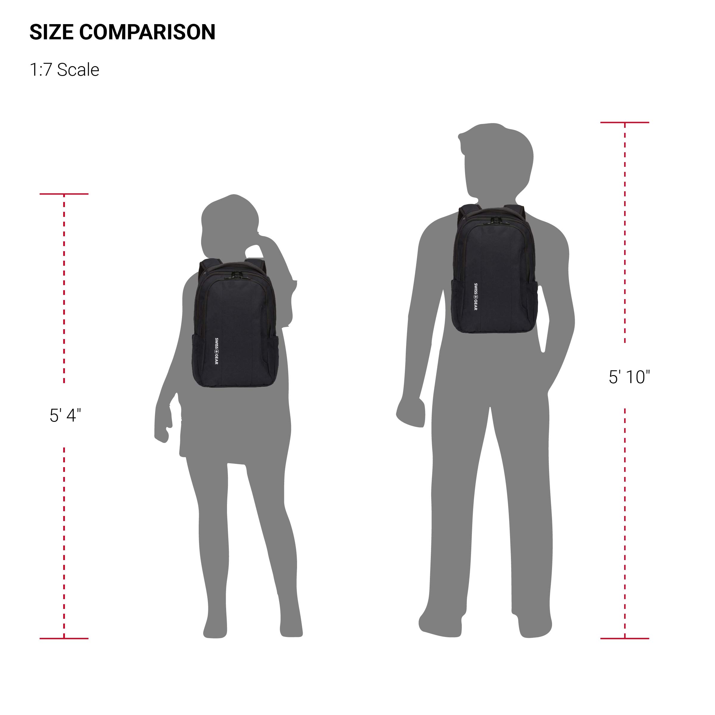 swissgear-3573-compact-laptop-backpack-black-white image 6