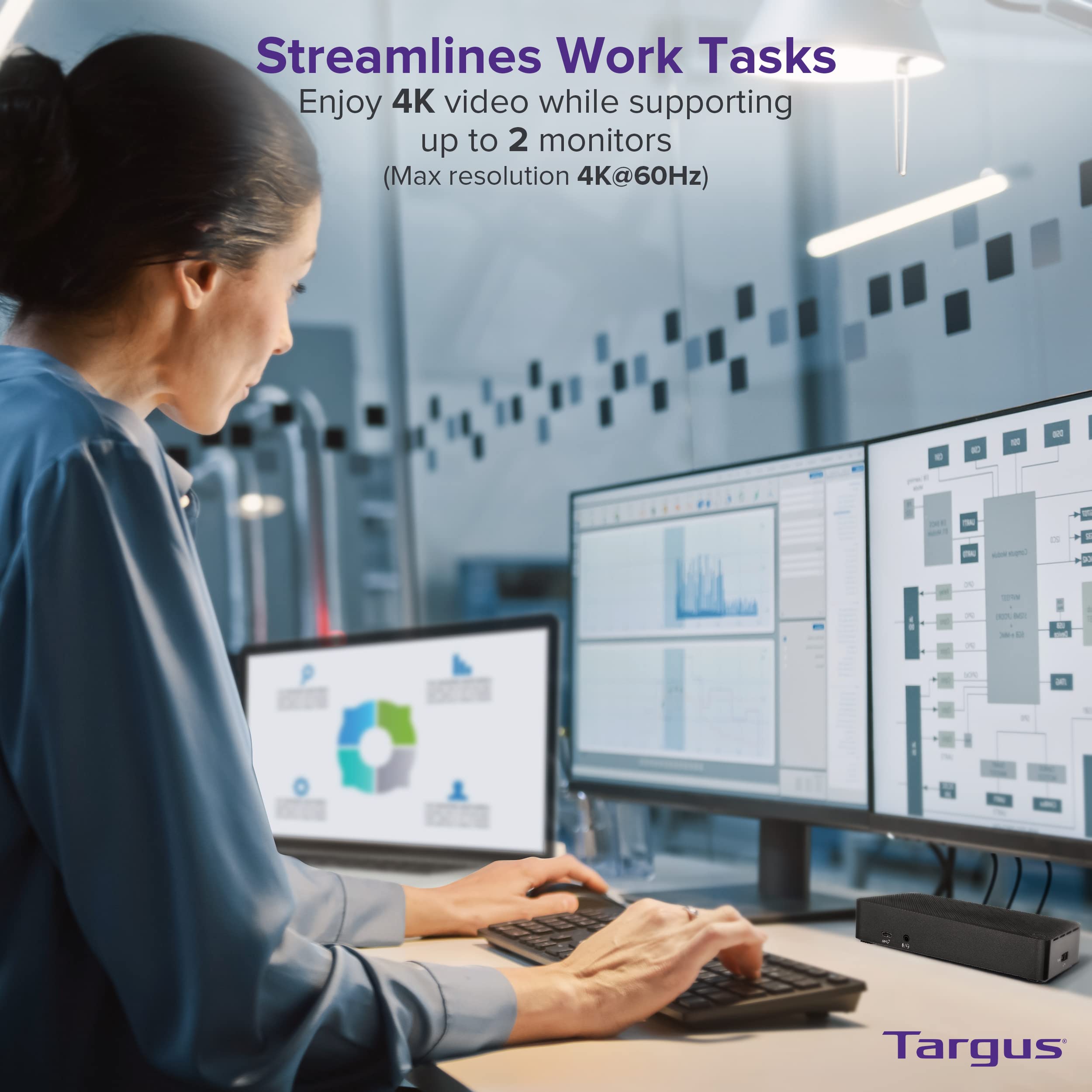 targus-universal-usb-c-dv4k-docking-station-with-100w-power-dock182usz image 4
