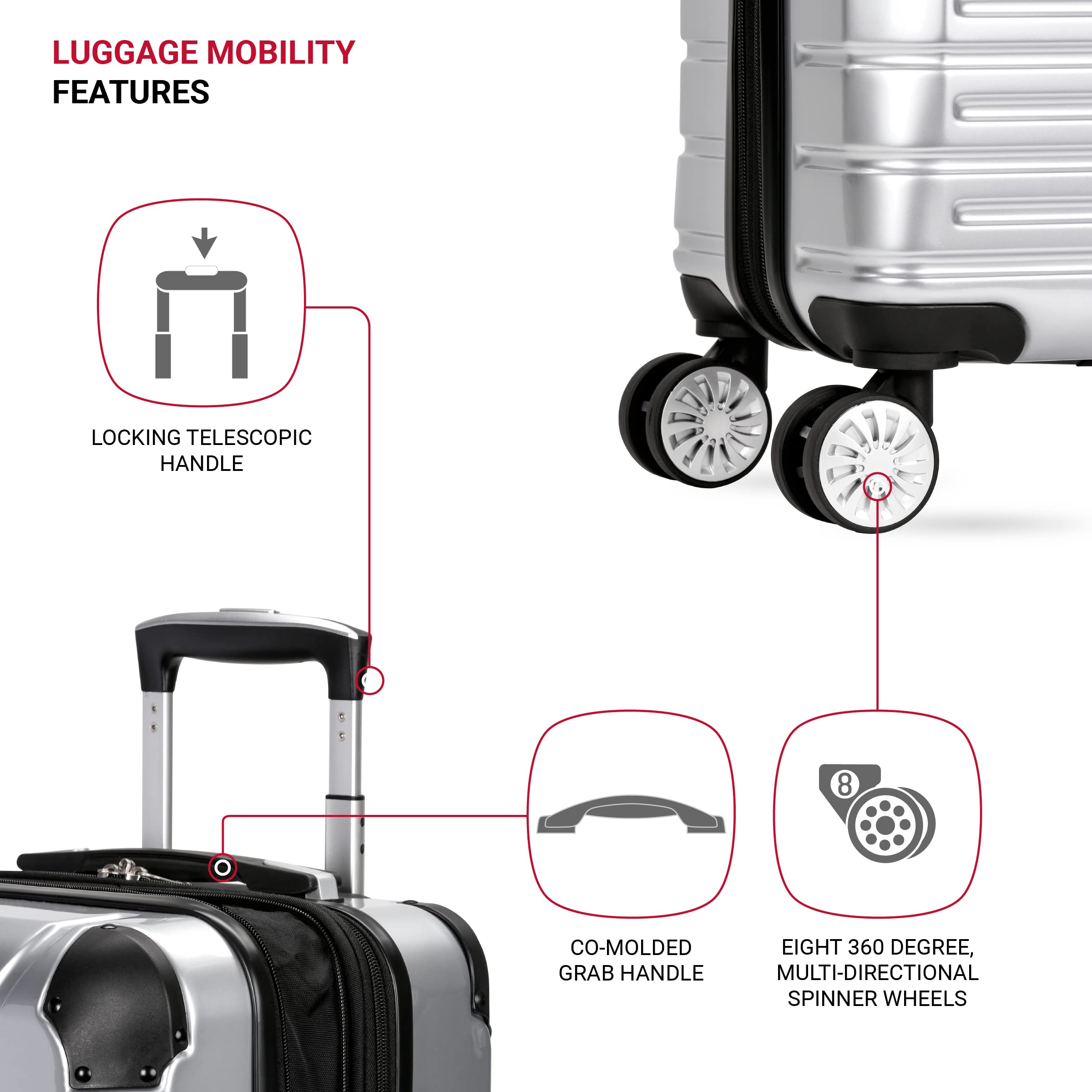 swissgear-7782-19-inch-hardside-expandable-spinner-luggage-silver image 2
