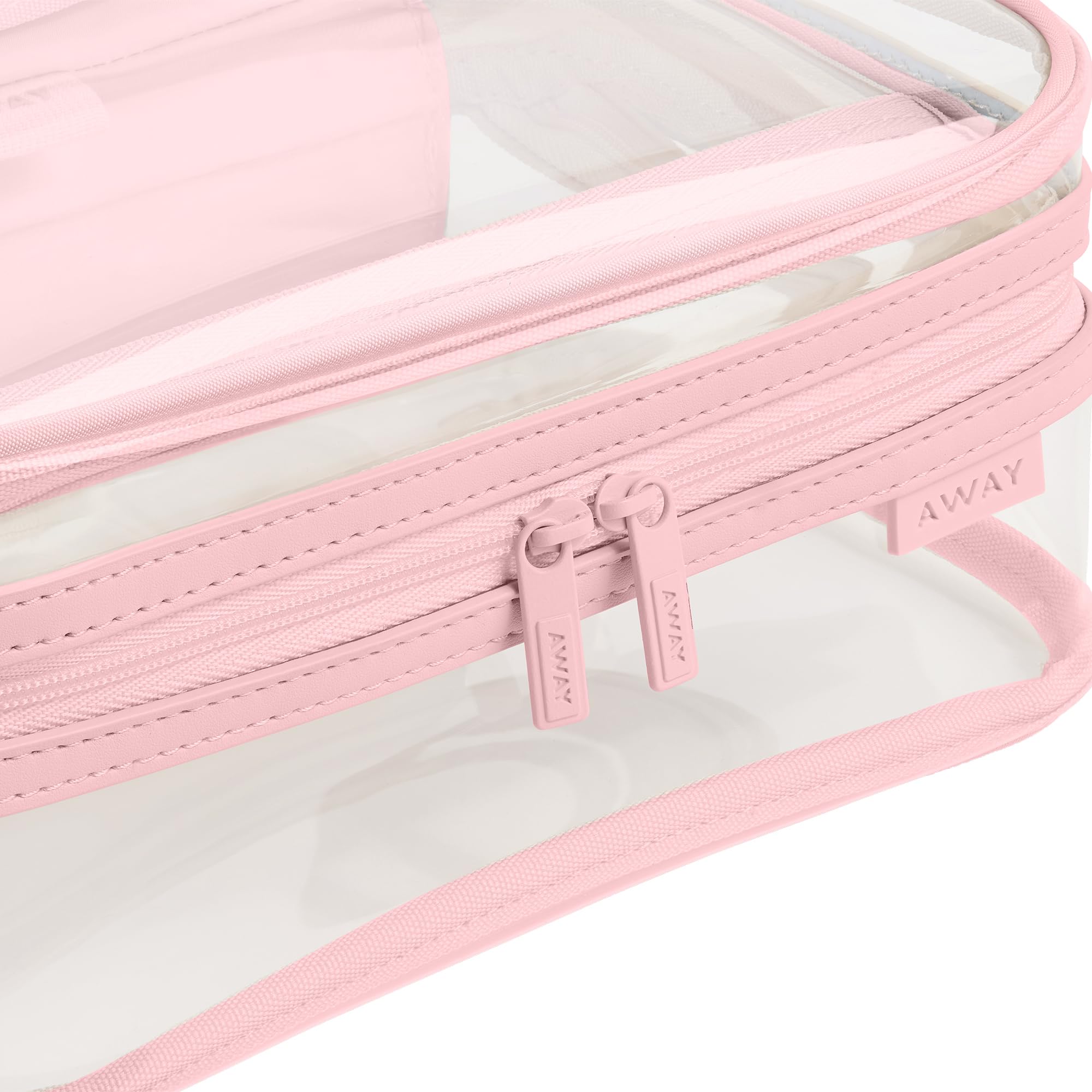away-clear-toiletry-bag-tsa-approved-water-repellent-2-compartments-blush-pink image 4