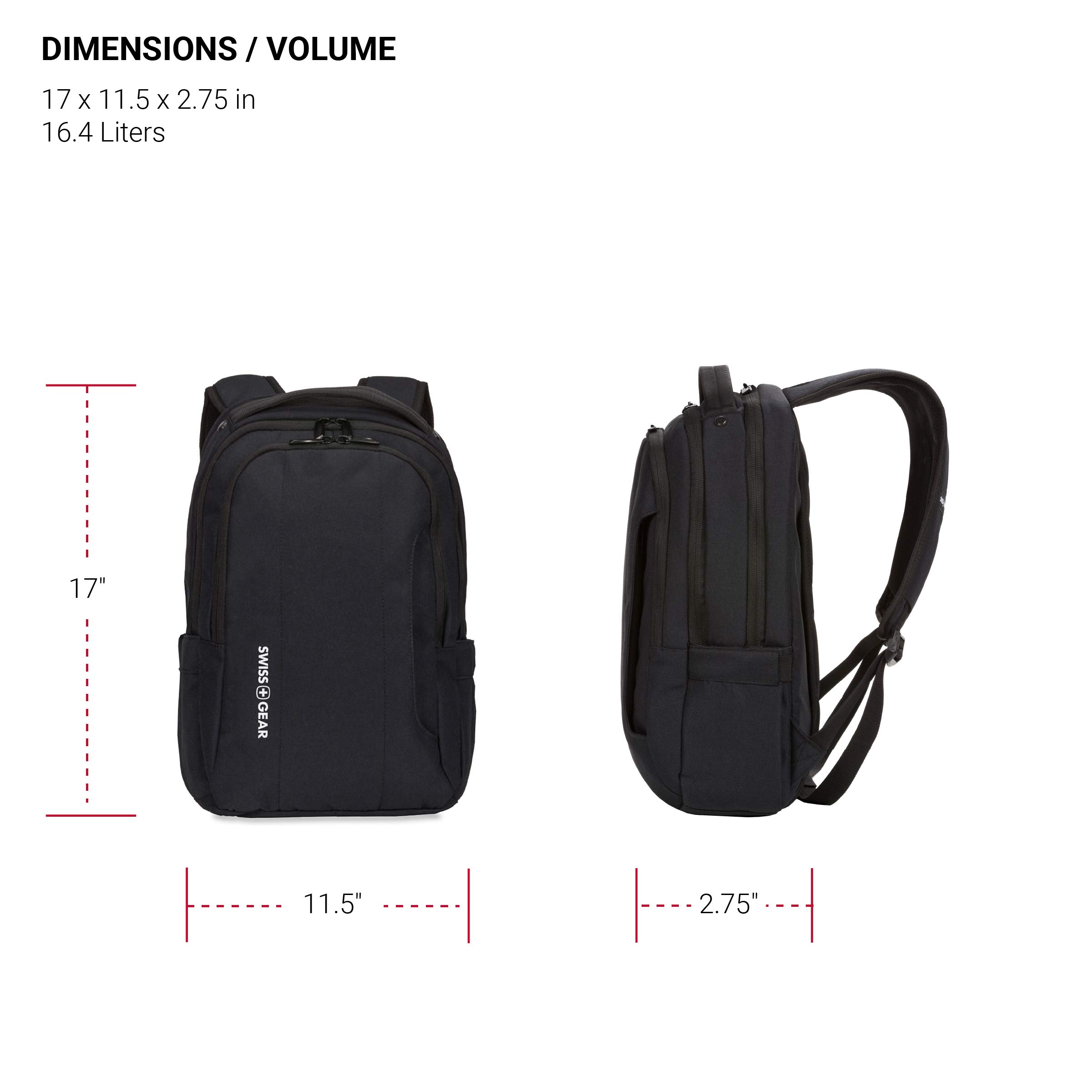swissgear-3573-compact-laptop-backpack-black-white image 5