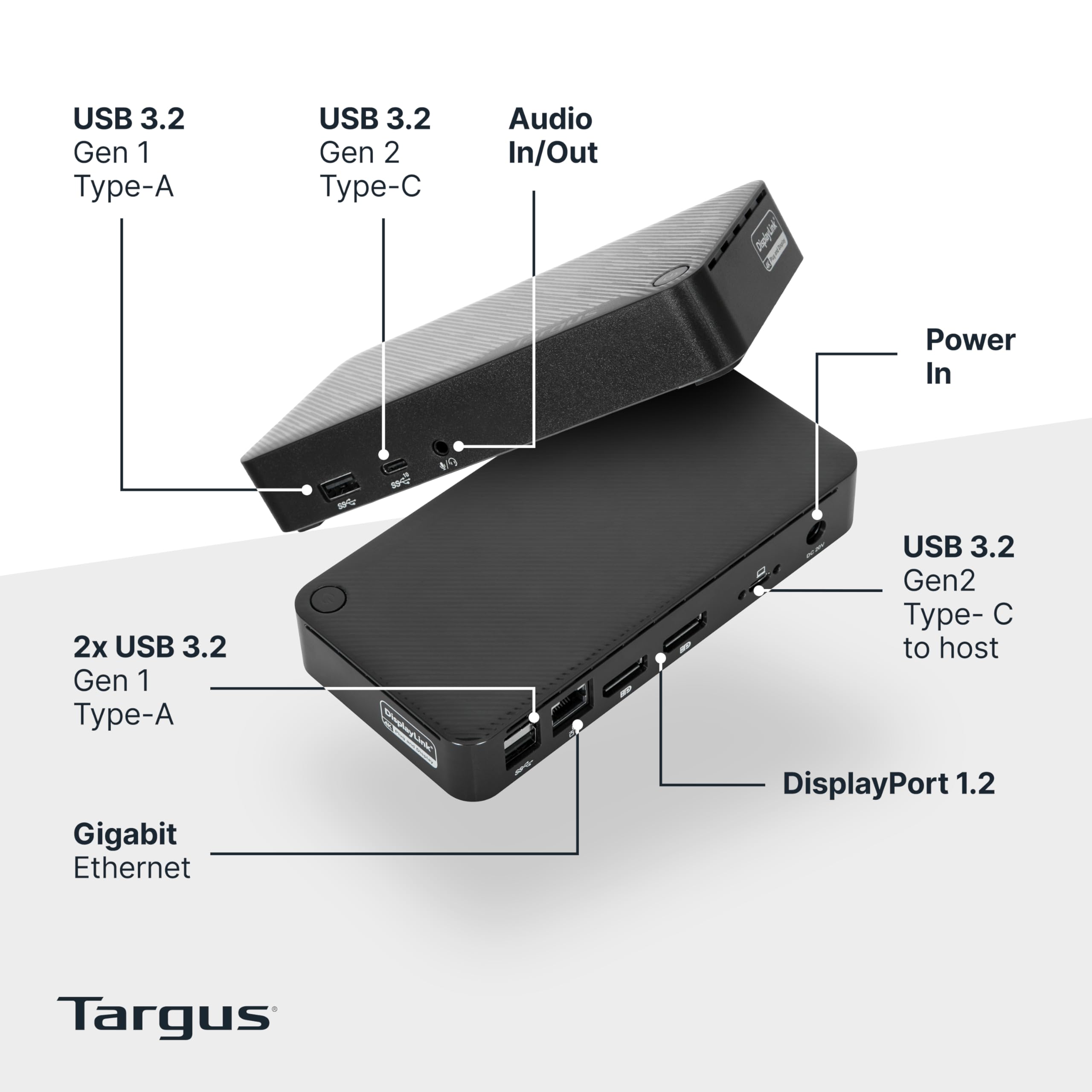 targus-universal-usb-c-docking-station-dock316usz-dual-displayport-4k-100w-power image 2
