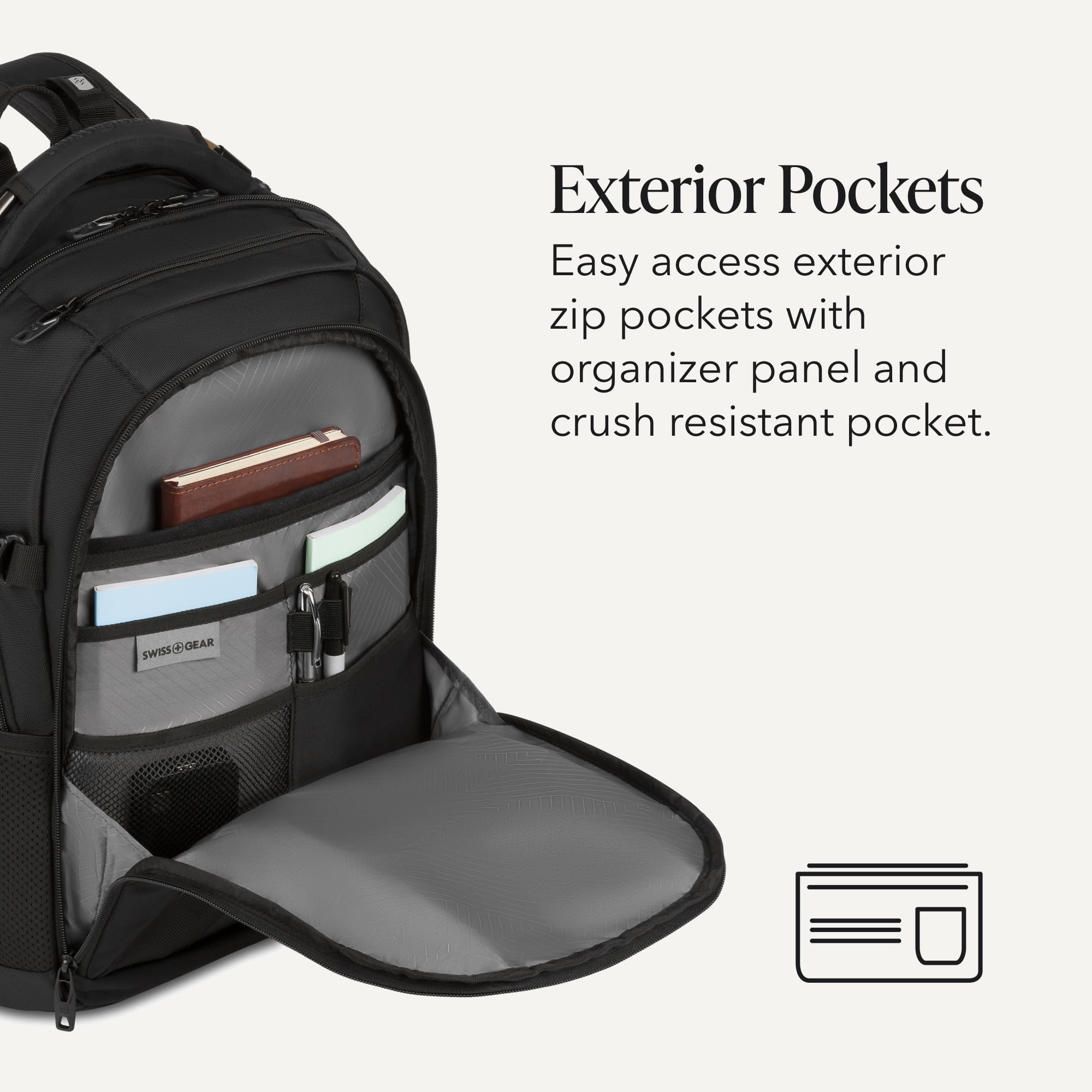 swissgear-travel-tech-pro-laptop-backpack-tsa-friendly-scansmart-16-inch-black image 4