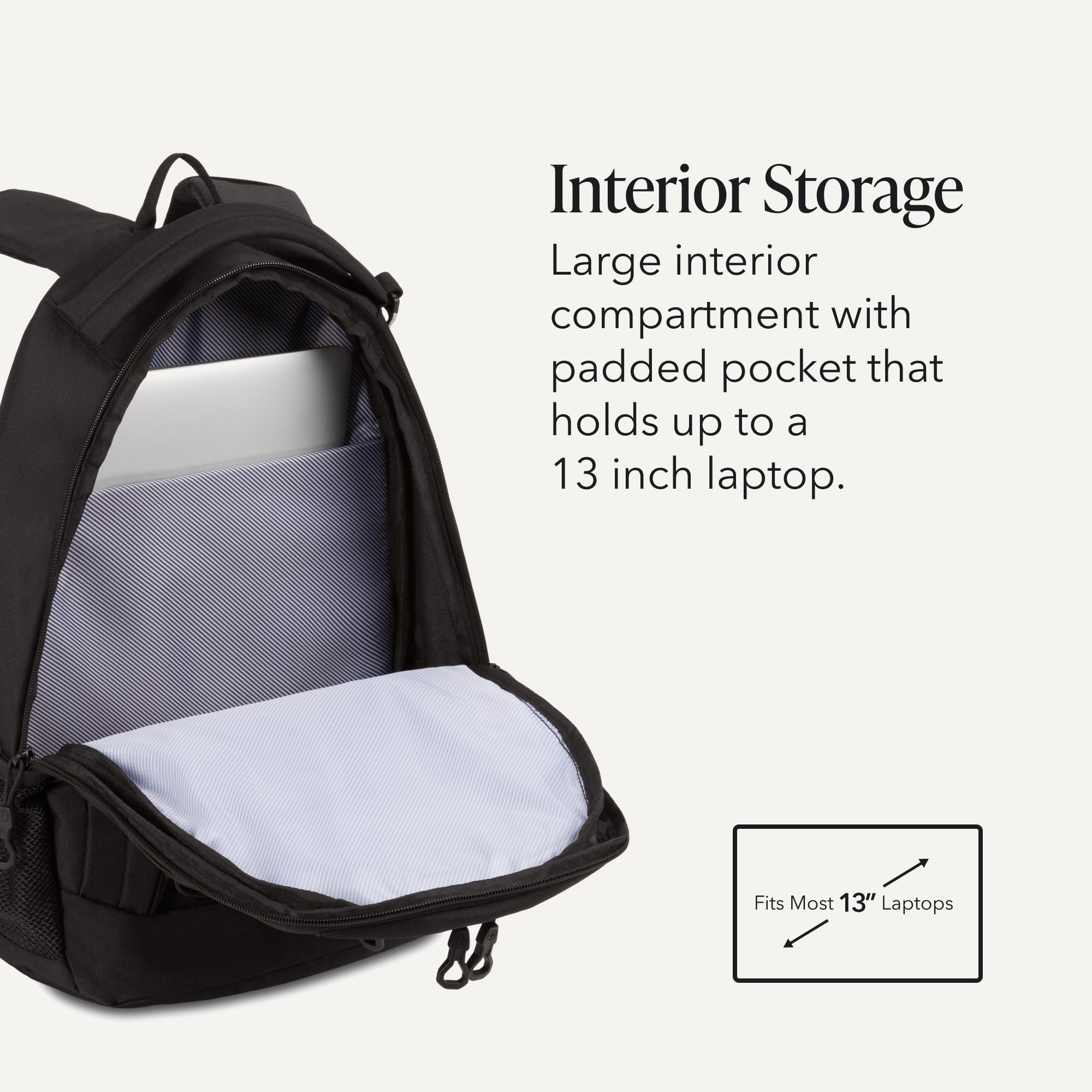 swissgear-bungee-core-laptop-backpack-fits-13-laptops-26l-black image 4