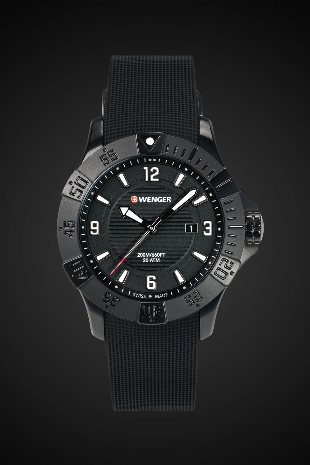 wenger-seaforce-swiss-watch-all-black-with-black-dial-and-black-silicone-strap image 7