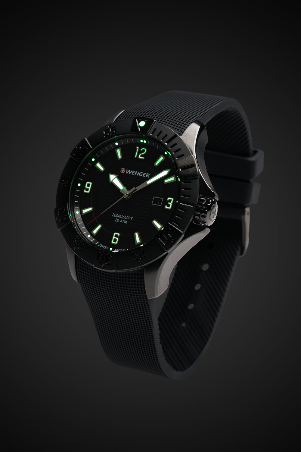 wenger-seaforce-swiss-watch-all-black-with-black-dial-and-black-silicone-strap image 2