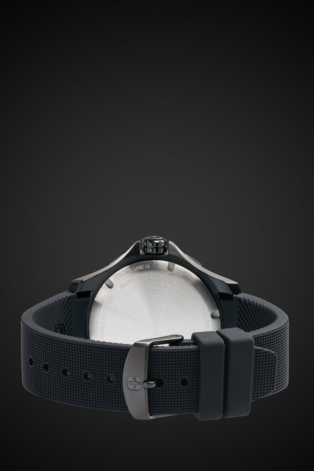 wenger-seaforce-swiss-watch-all-black-with-black-dial-and-black-silicone-strap image 4