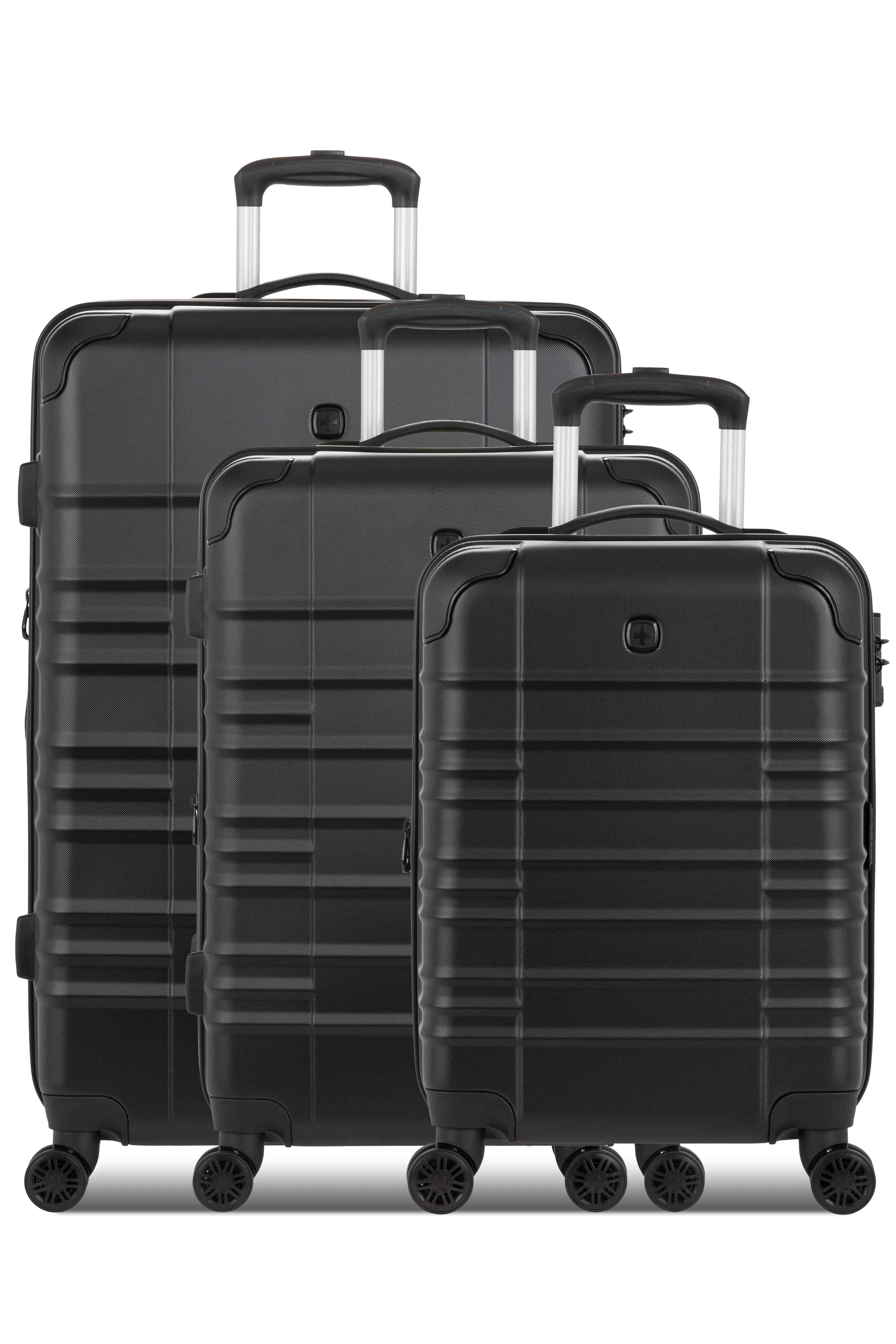 swissgear-cascade-ii-3-piece-spinner-luggage-set-textured-abs-hard-shell-20-carr image 3