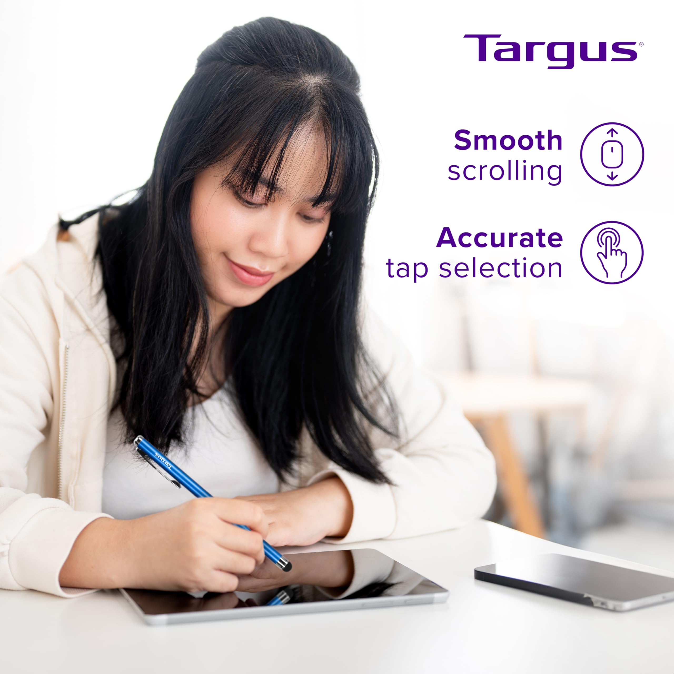 targus-slim-stylus-for-tablets-smartphones-metallic-blue-amm1203us image 3