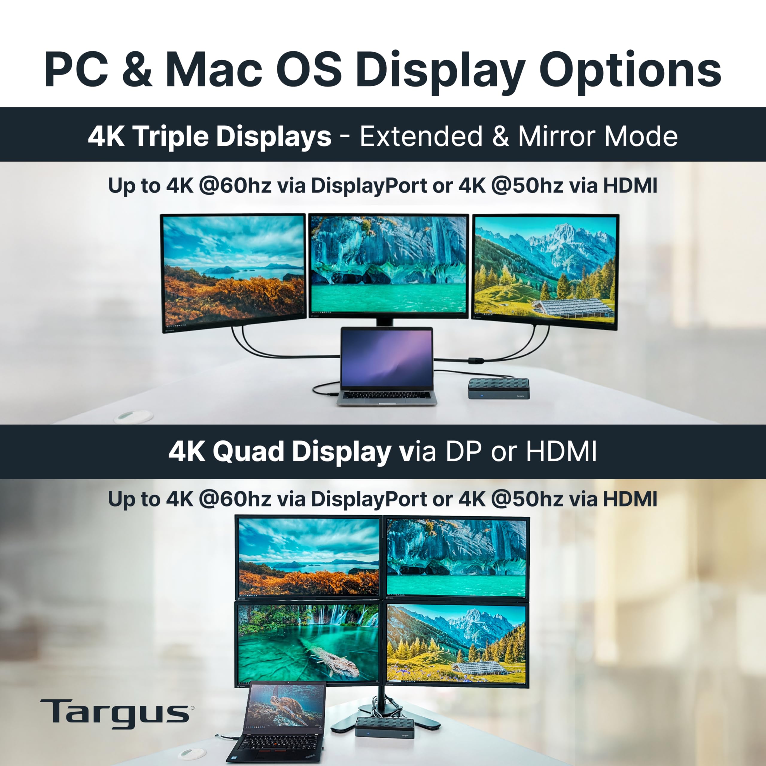 targus-usb-c-universal-quad-4k-docking-station-with-100w-power-delivery-black-do image 4